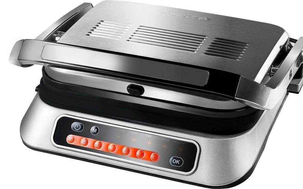 Hanseatic Kontaktgrill 83347967, 2100 W, 7 voreingestellte Grillprogrammen, Lichtindikator