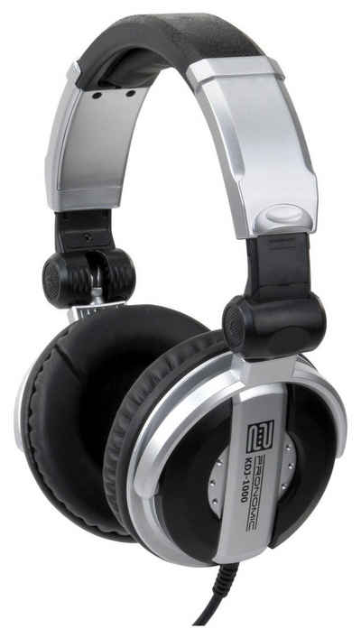 Pronomic »KDJ-1000 DJ-Kopfhörer - Außenschallisolierung dynamischer Kopfhörer - kabelgebundener Studio-Kopfhörer (107 db SPL, 3,5 m Kabel, verstellbarer Kopfbügel, inkl. Adapter)« DJ-Kopfhörer (Gute Außenschallisolierung)