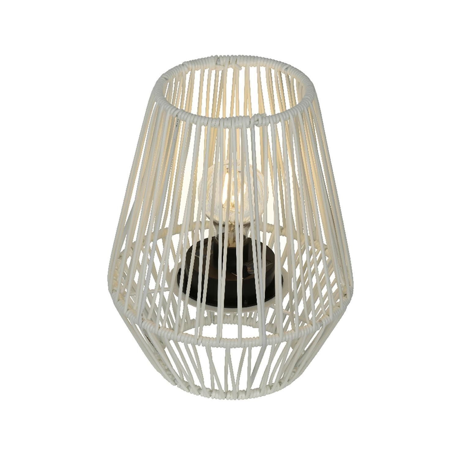 Kaemingk LED Tischleuchte JACKY, 1-flammig, H 25 cm, Schwarz, Weiß, LED fest integriert, Kunststoff, Solarbetrieben, mit Schalter, Ø 20 x H 25 cm