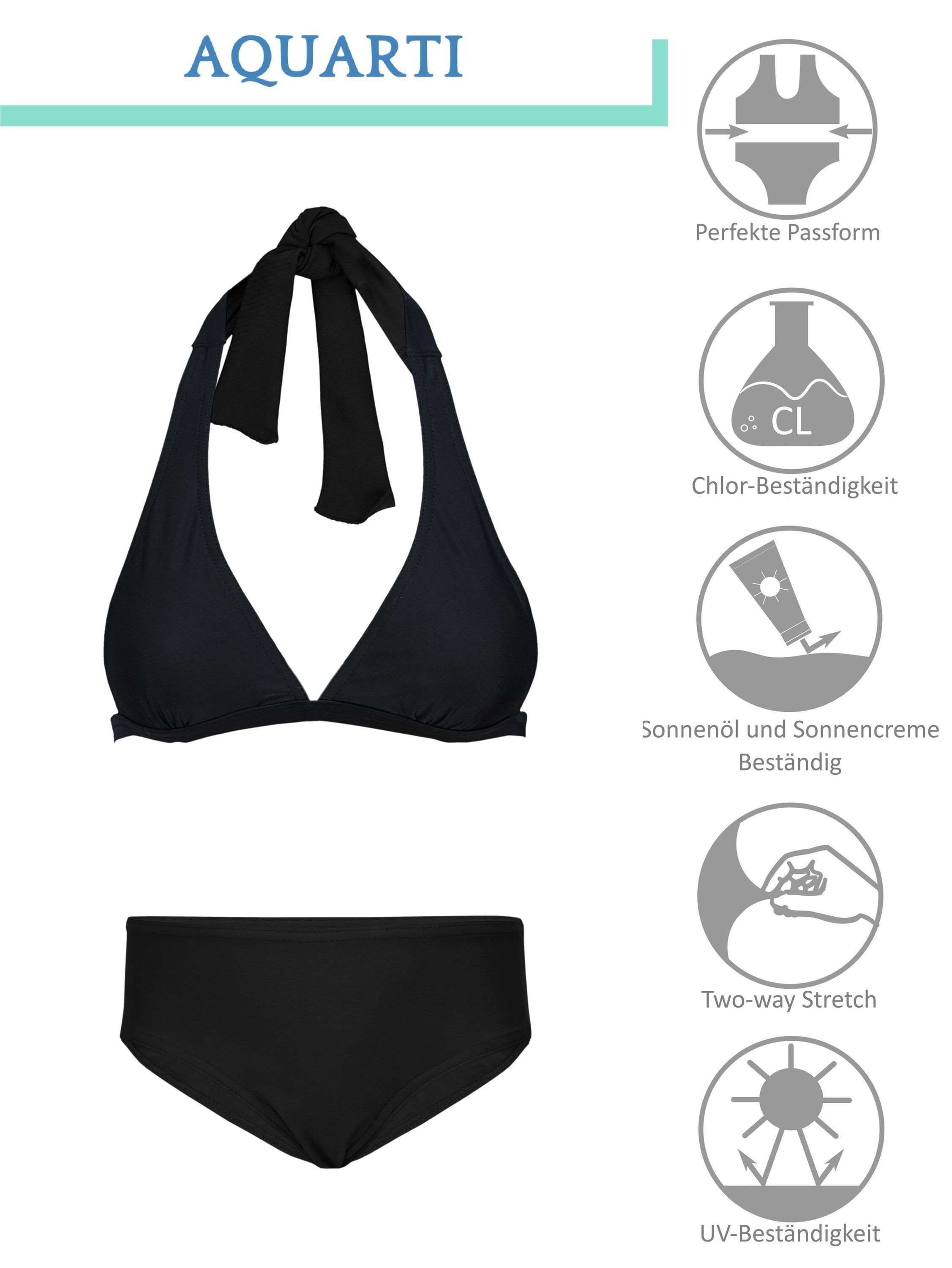 Aquarti Bustier-Bikini Aquarti Mädchen Bikini Set Bustier Bikinislip Zweiteiliger Badeanzug