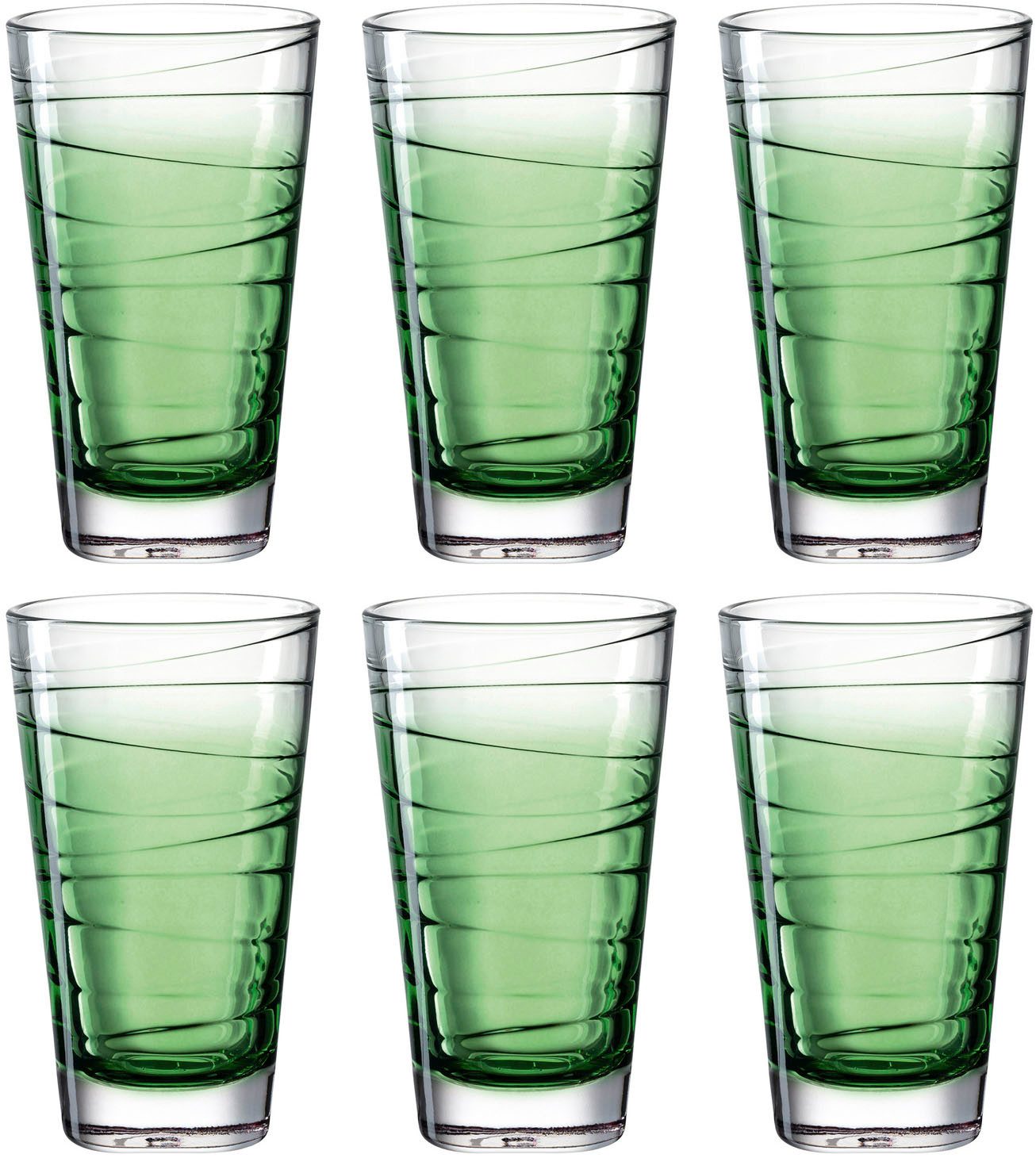 LEONARDO Longdrinkglas VARIO STRUTTURA, Glas, 280 ml, 6-teilig