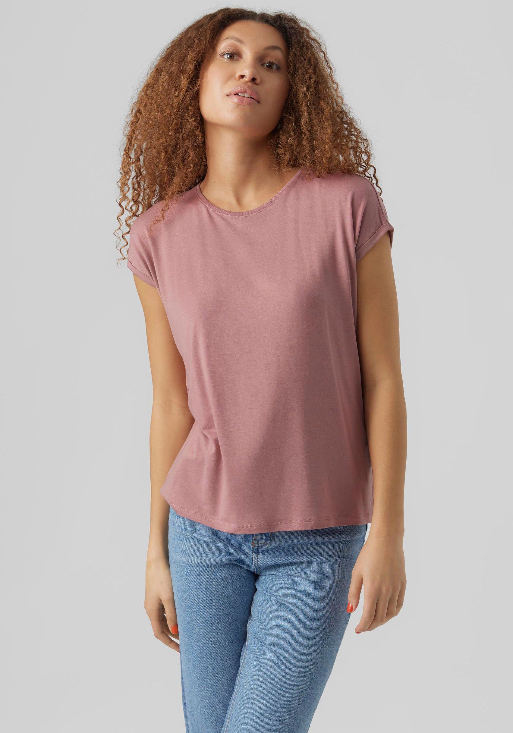Vero Moda Rundhalsshirt VMAVA PLAIN SS TOP GAJRS NOOS günstig online kaufen