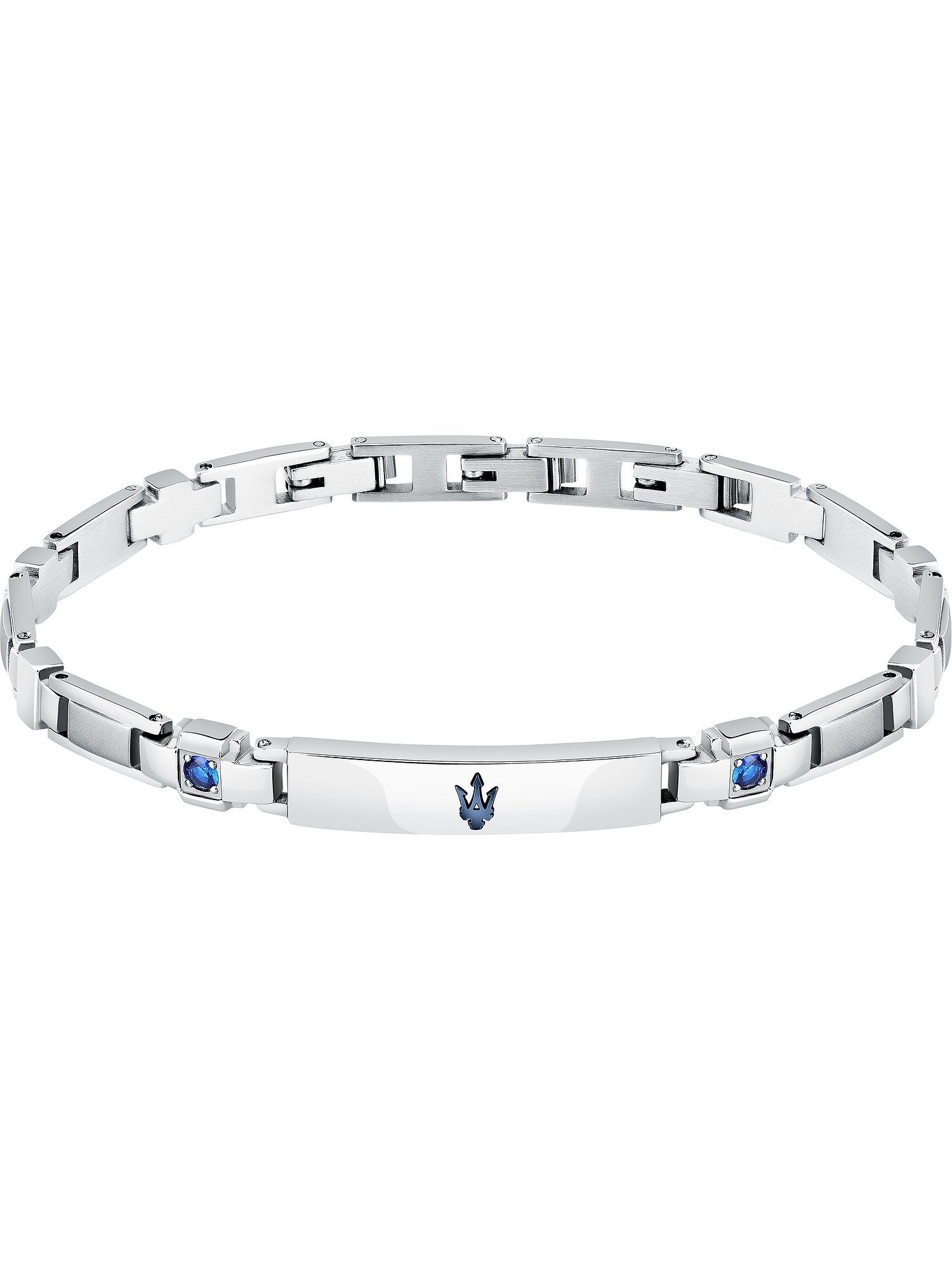 Edelstahlarmband Maserati Herren-Armband Edelstahl Saphir