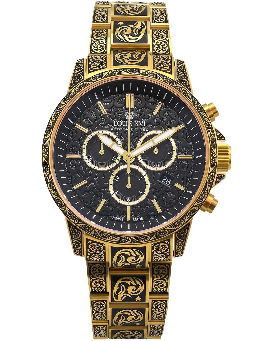 LOUIS XVI Quarzuhr Louis XVI LXVI1700 Herrenuhr Palais Royale inked 43mm 10 günstig online kaufen