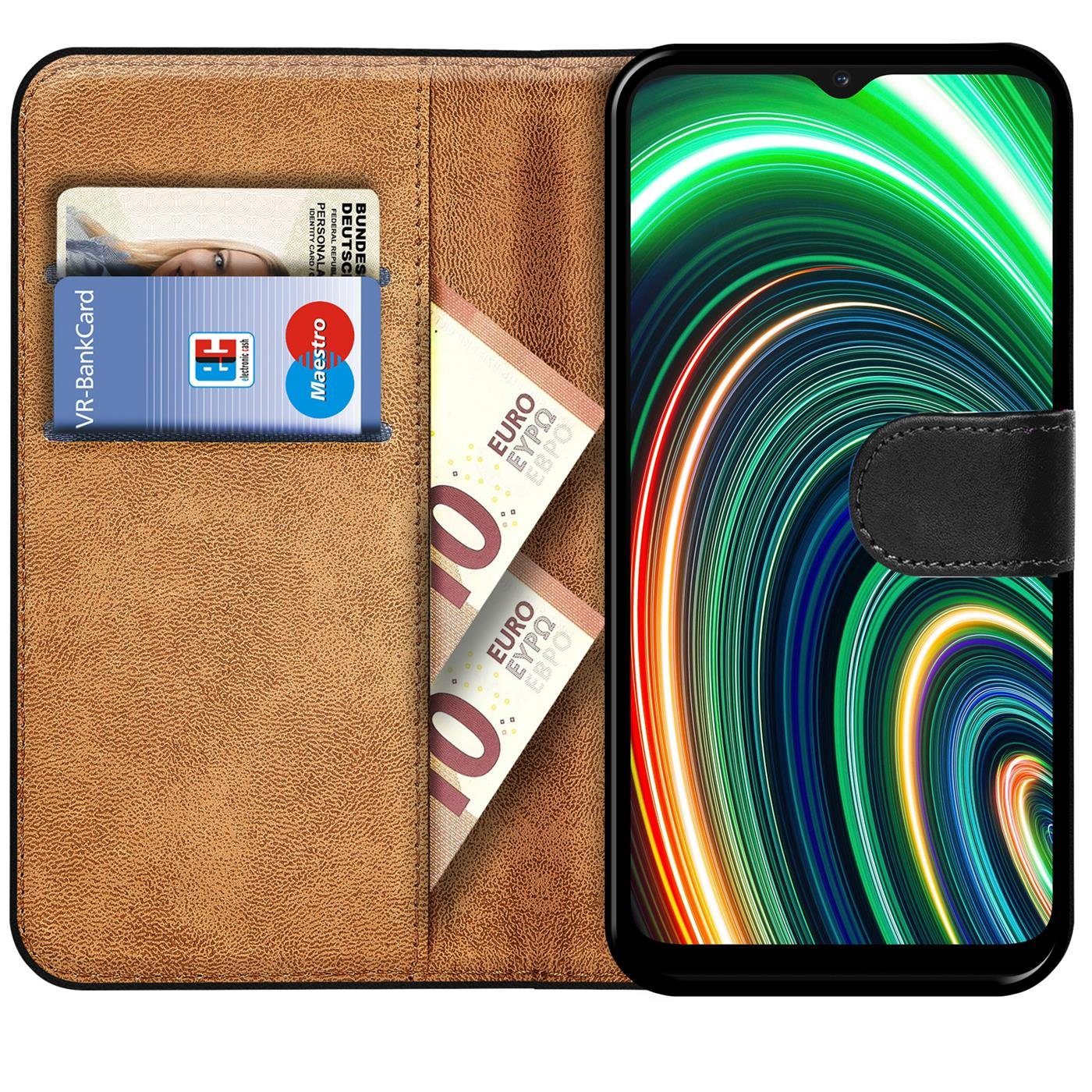 CoolGadget Handyhülle Wallet Klapp Tasche Book Case für Realme C25Y / C21Y 6,5 Zoll, Hülle Klapphülle Flip Cover Etui Schutzhülle
