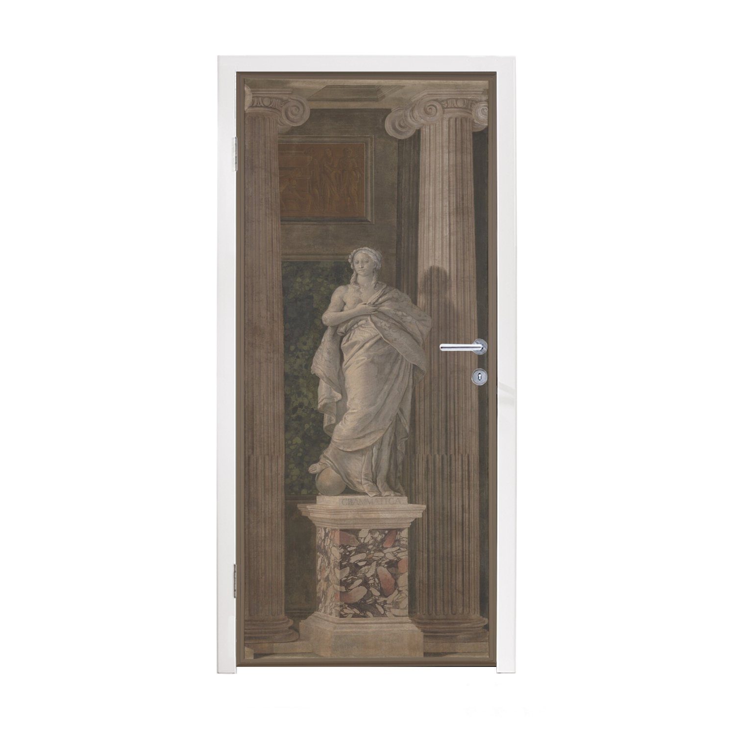 MuchoWow Türtapete Grammatik - Gemälde von Giovanni Battista Tiepolo, Matt, bedruckt, (1 St), Fototapete für Tür, Türaufkleber, 75x205 cm