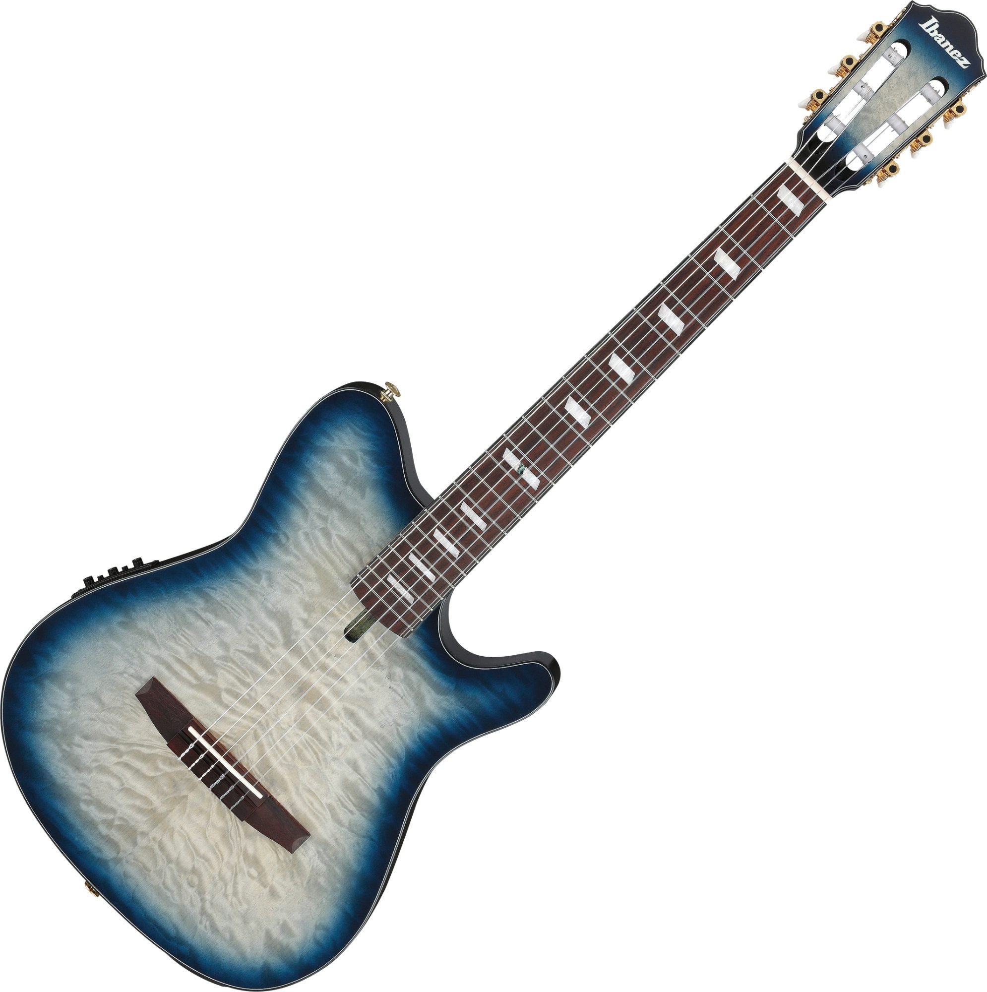 Ibanez Konzertgitarre FRH20QMN-CTL Cosmic Blue Starburst Low Gloss, FRH, mit Tonabnehmer und Cutaway