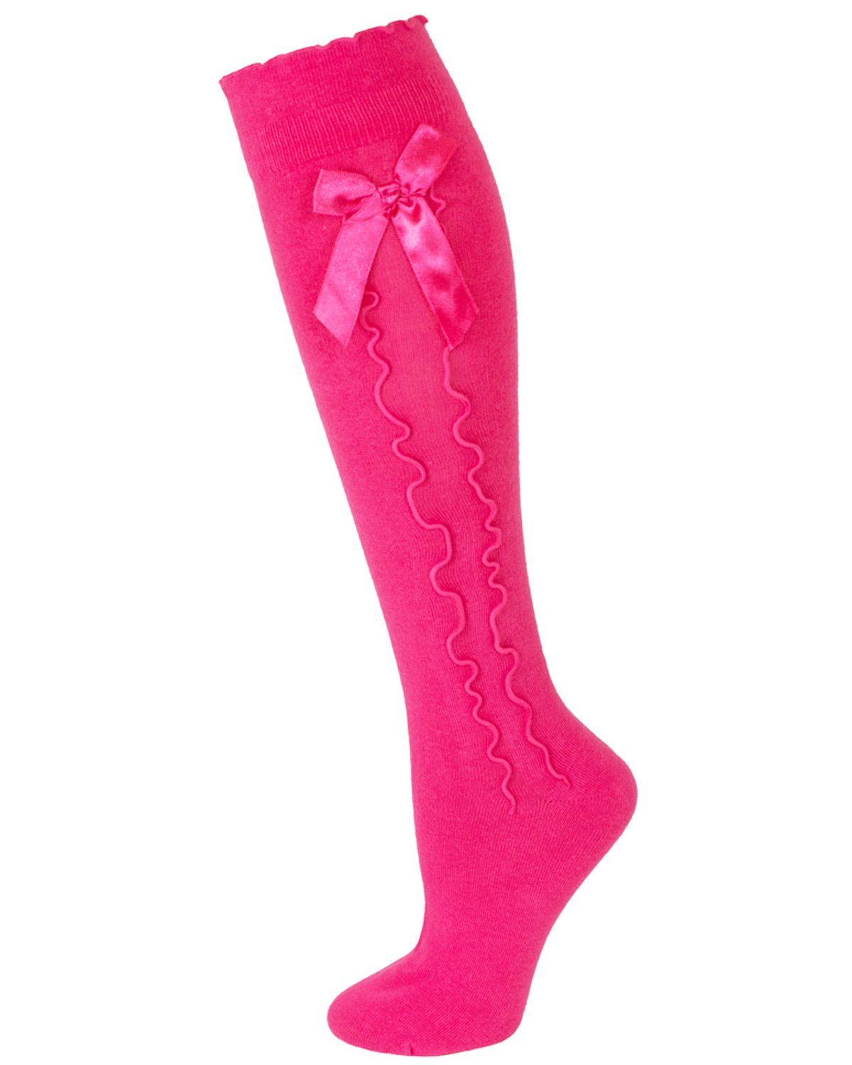P.S. Schuhmacher Kniestrümpfe Trachten Kniestrümpfe mit Schleife für Damen, Pin