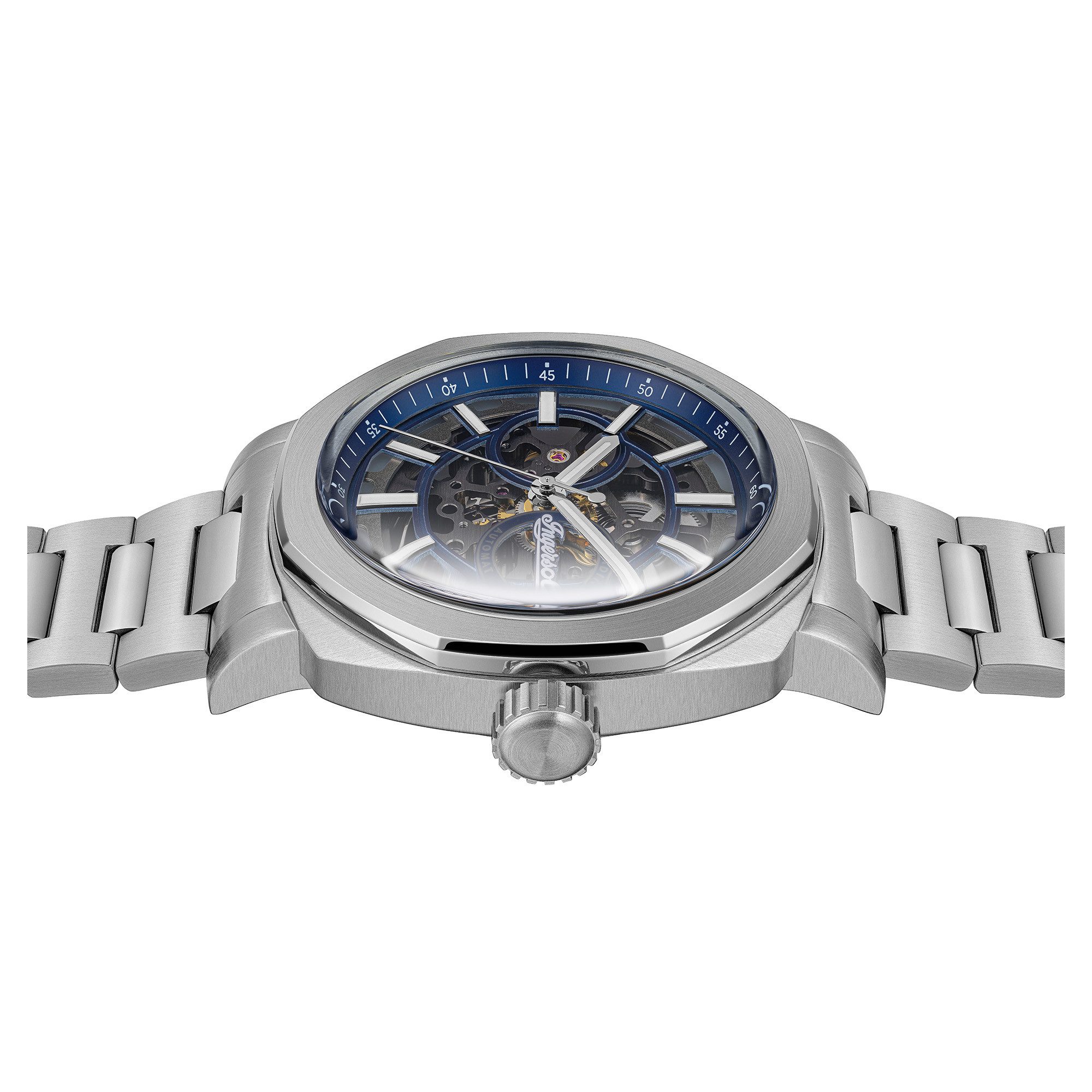 Ingersoll Automatikuhr The Outrider I16403, Armbanduhr, Herrenuhr, Mechanische Uhr, Edelstahlarmband, analog