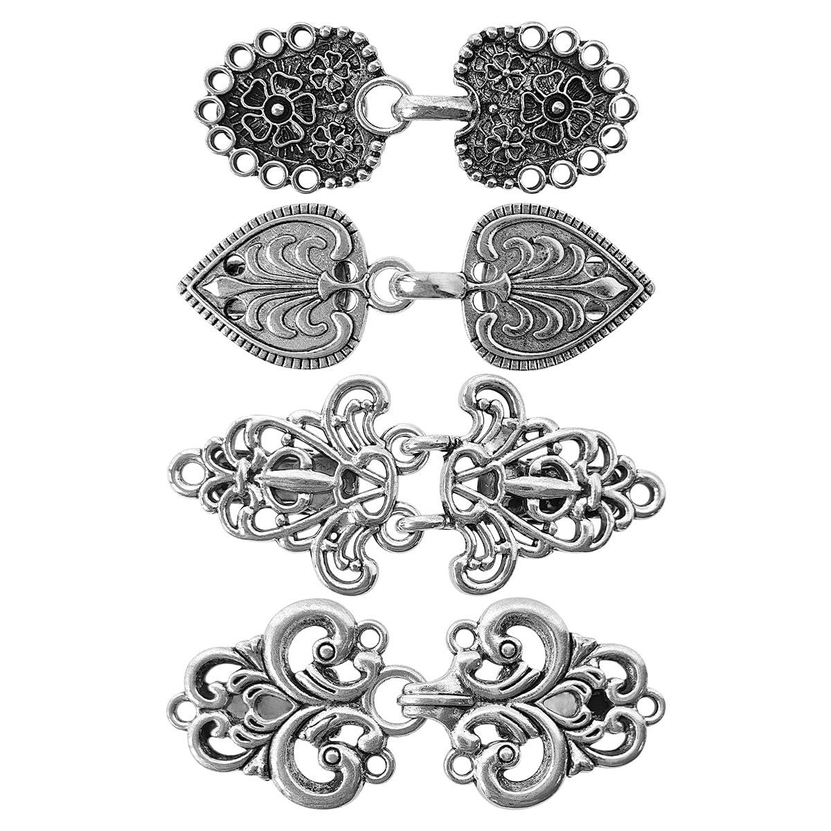 Bomiclss Anstecknadel Set Kleider-Clips, Pullover-Clips, Schal-Clips für Frauen (4-tlg), Vintage-Cardigan-Clip, Mädchen-Broschenclips für Kleidung