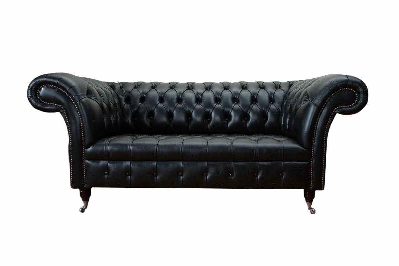 JVmoebel Chesterfield-Sofa, Chesterfield Leder Sofa Dreisitzer Couch Wohnzimmer Klassisch Design