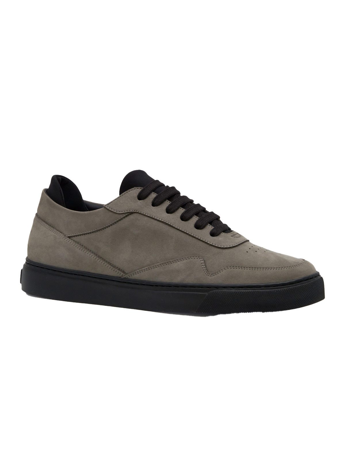 emilio adani Herren Sneaker aus Nubuk-Leder, Grau Sneaker günstig online kaufen