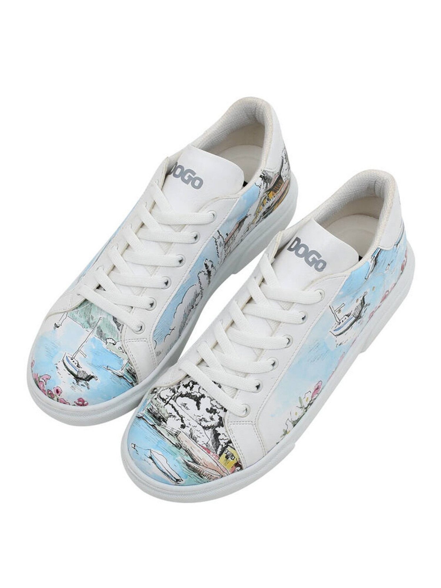 DOGO Ace Low-Top Sneaker Best Of Tweety And Sylvester Black Damen Sneaker Handgefertigt