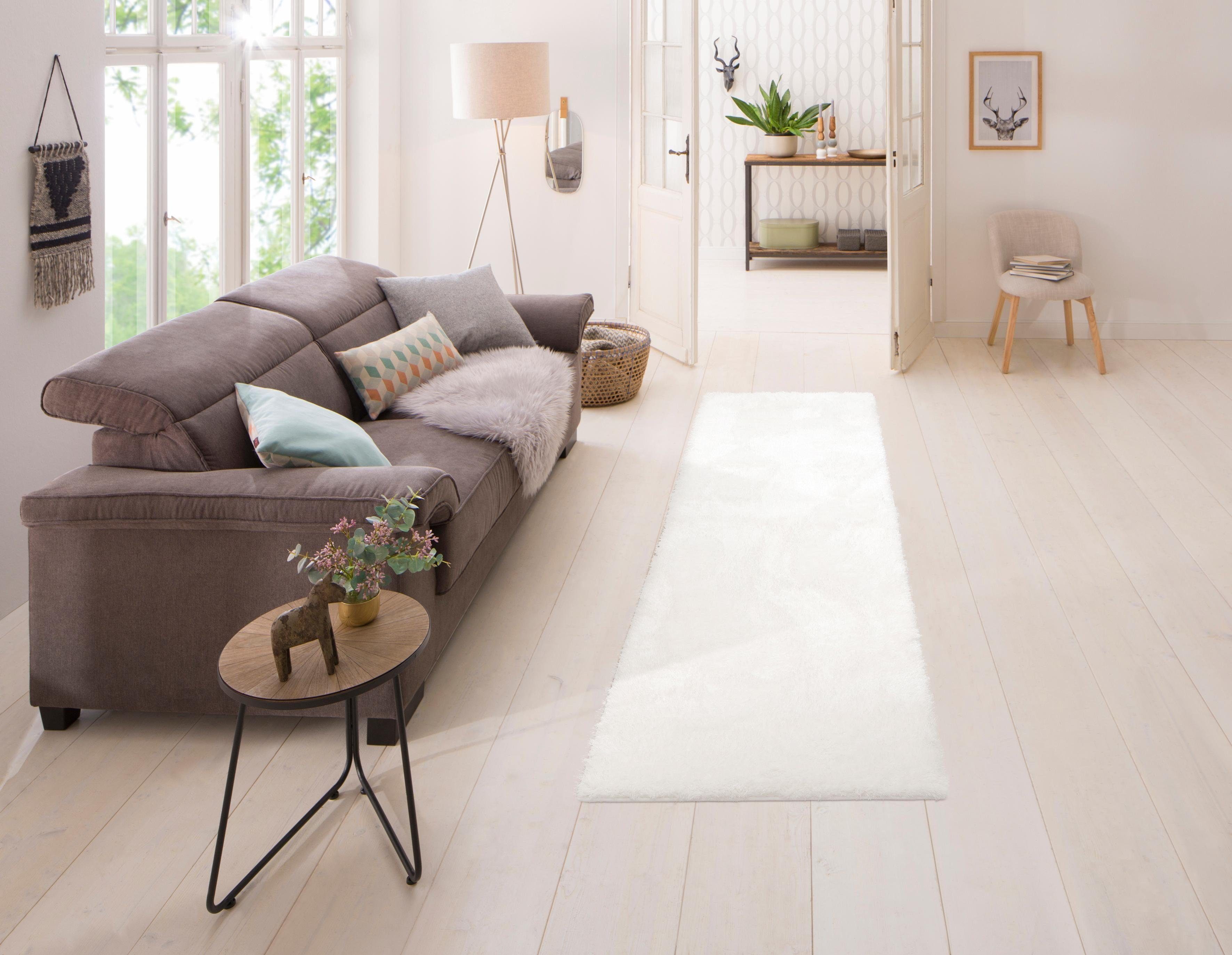 my home Hochflor-Läufer Malin, rechteckig, Höhe: günstig online kaufen