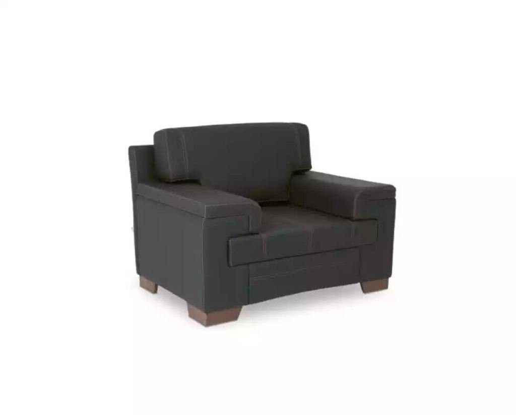 JVmoebel Sessel Sessel Textil Stoff Büromöbel Schwarz Polstersessel Arbeitzimmer (1-St), Made in Europa