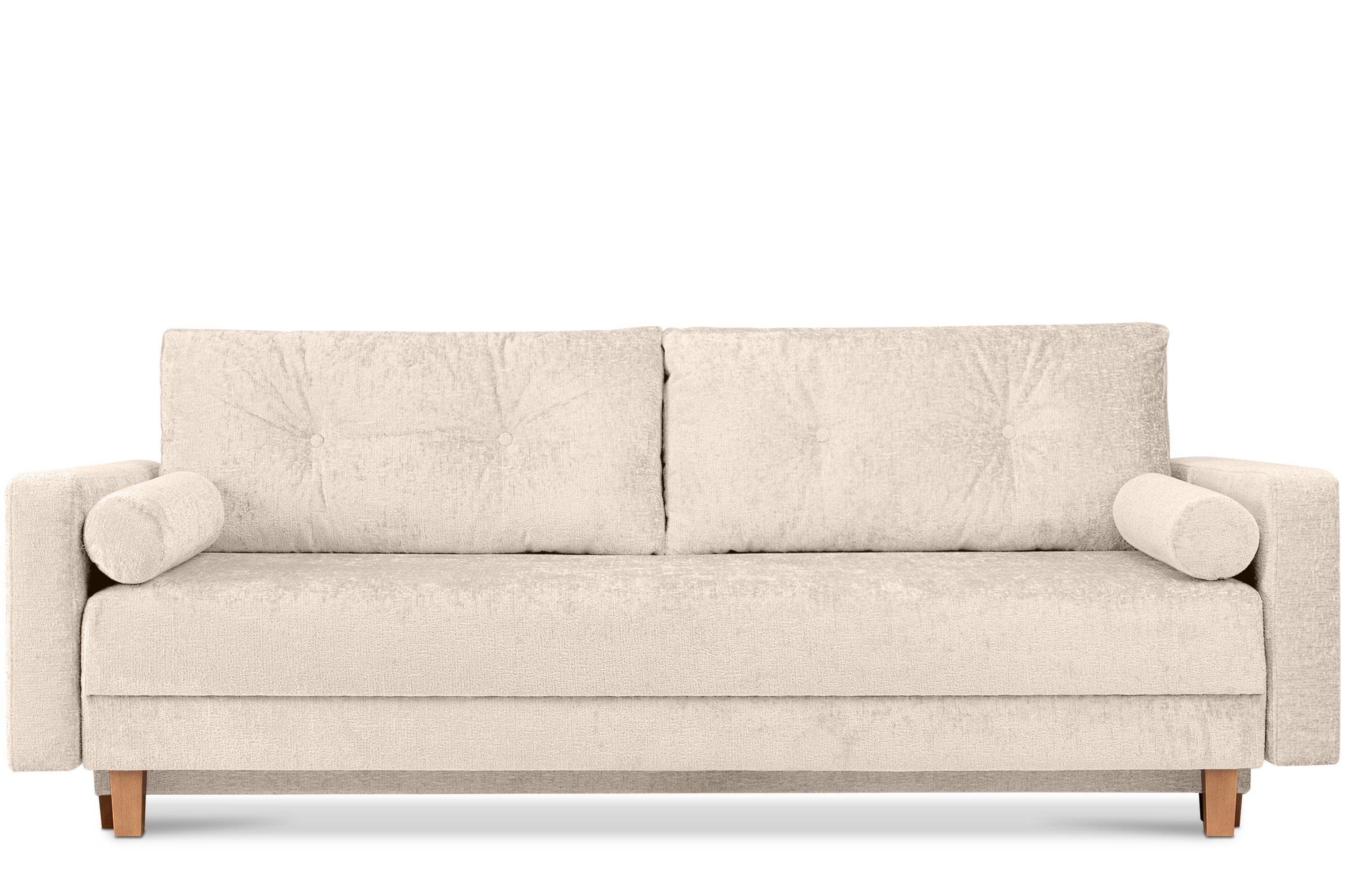 Konsimo Schlafsofa ERISO Sofa 3-Personen, Liegfläche 196x150 cm, Chenille-Oberstoff, mit Schlaffunktion