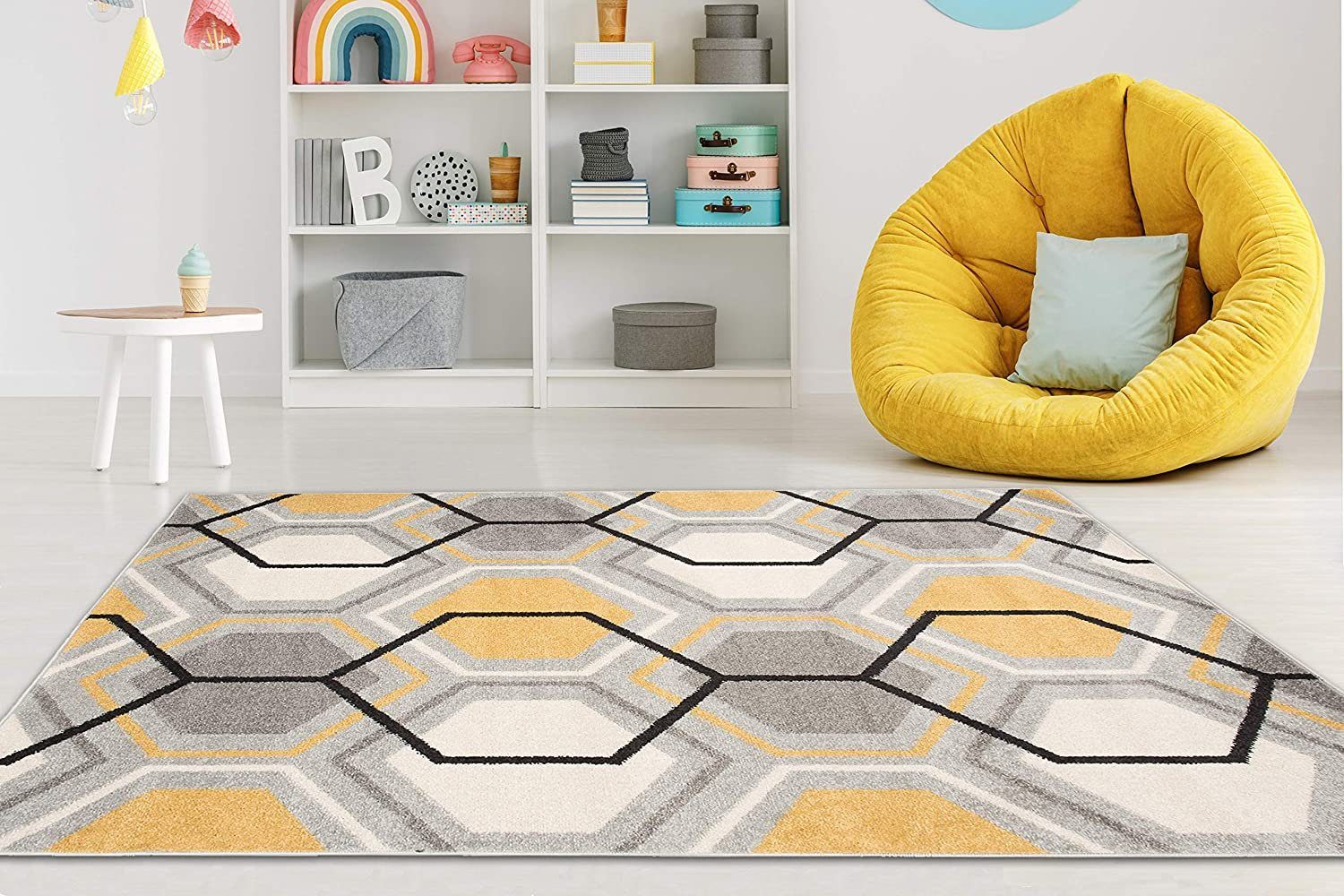 Mazovia Teppich LAZUR_Geometric, 80x150, Geometrisch, Modern, Kurzflor, Gem günstig online kaufen