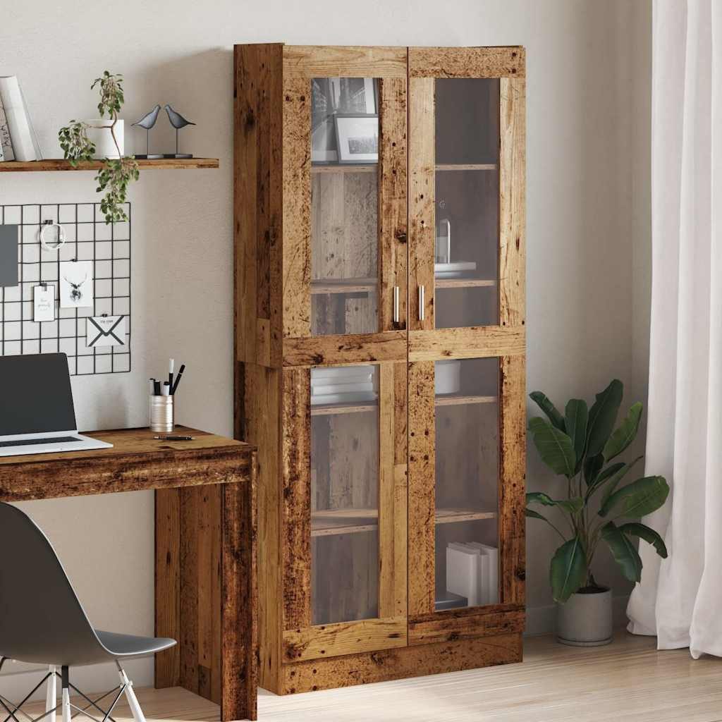 vidaXL Bücherregal Highboard Altholz-Optik 82,5x30,5x185 cm Holzwerkstoff, 1-tlg.