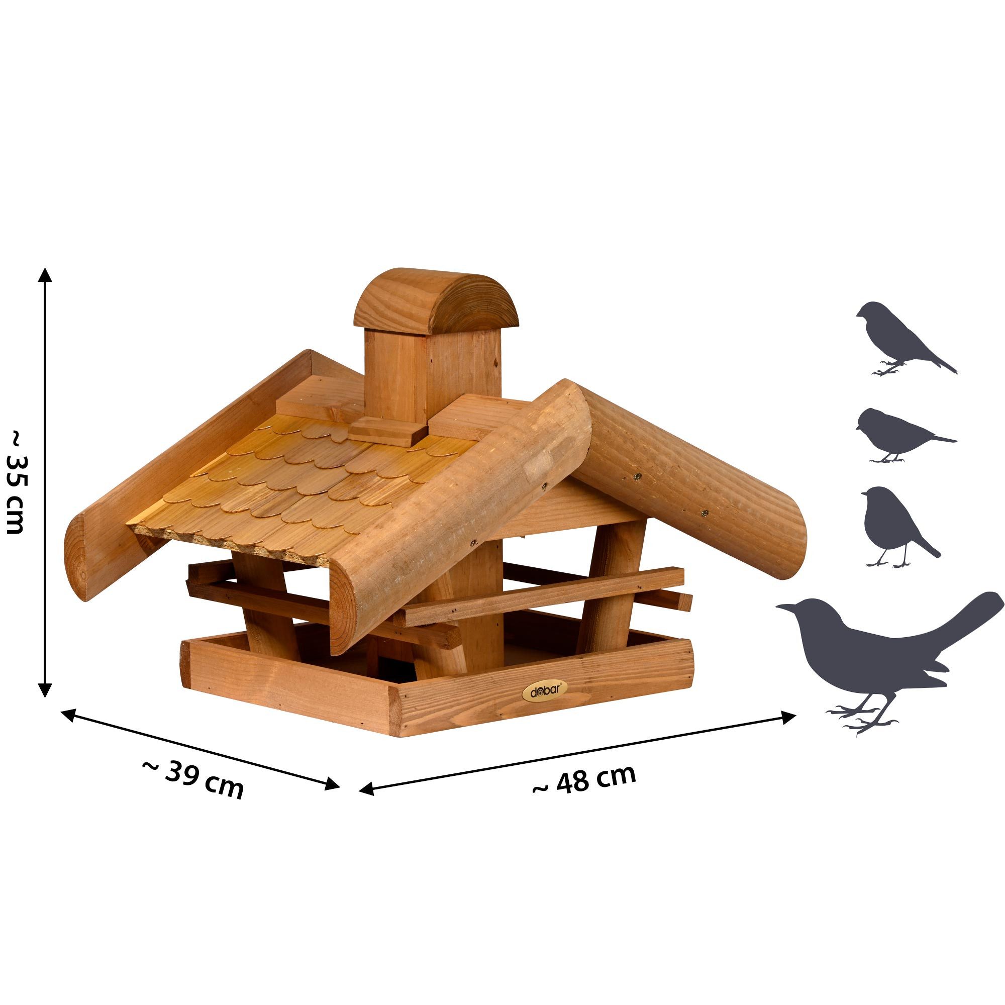 dobar Vogelhaus großes Vogelhaus "Blätterfall" für Ständermontage- Vogelfutterhaus