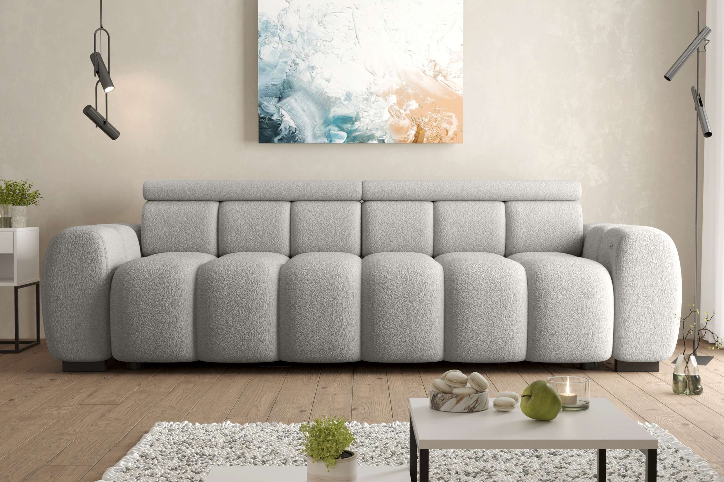 99rooms Big-Sofa Alessio, Sofa, Big-Sofa, mit elektrischer Sitztiefenverstellung, Bezug: Boucle ABRIAMO