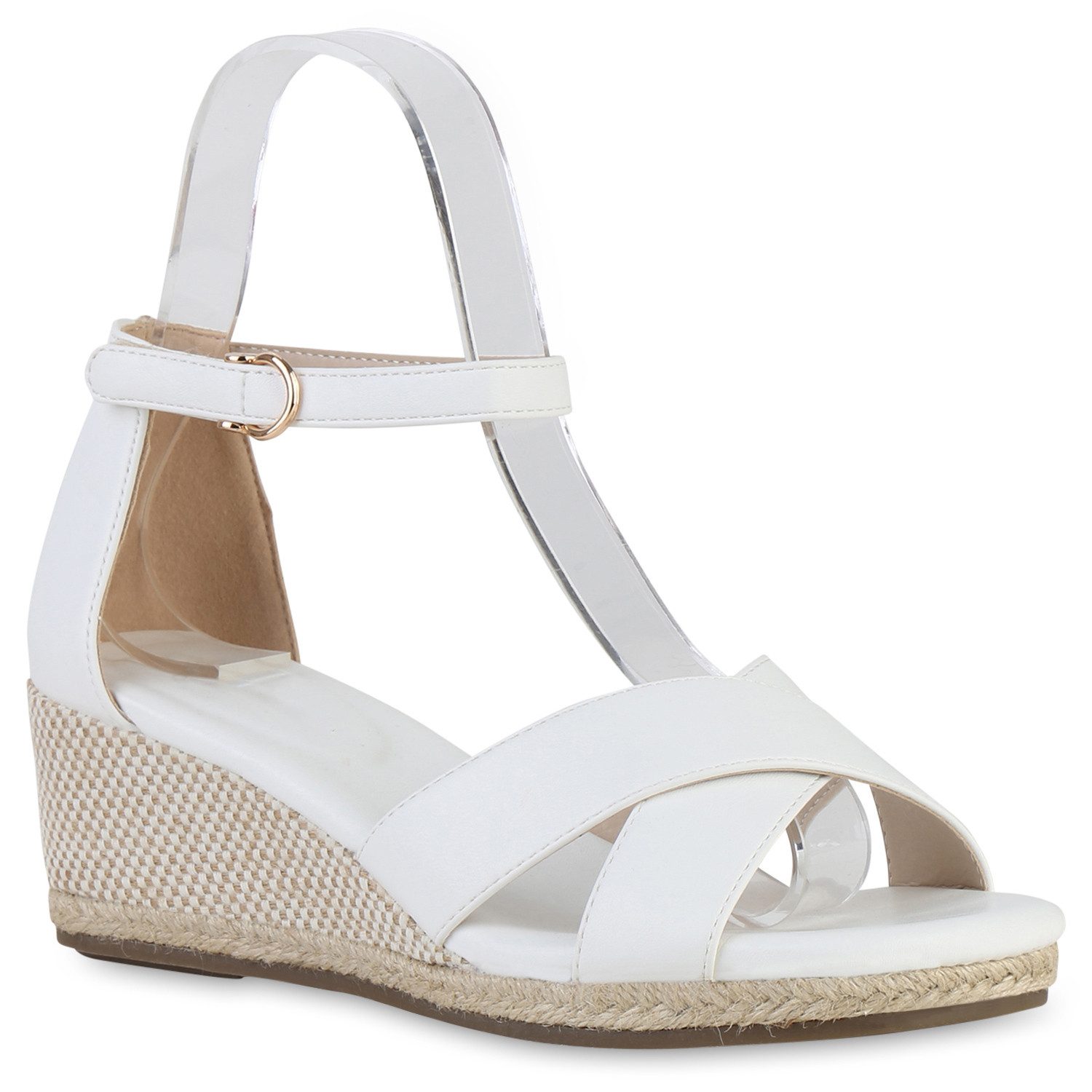 VAN HILL 841127 Keilsandalette Damen Keilsandaletten Сандалеты Wedges Bast Sommer