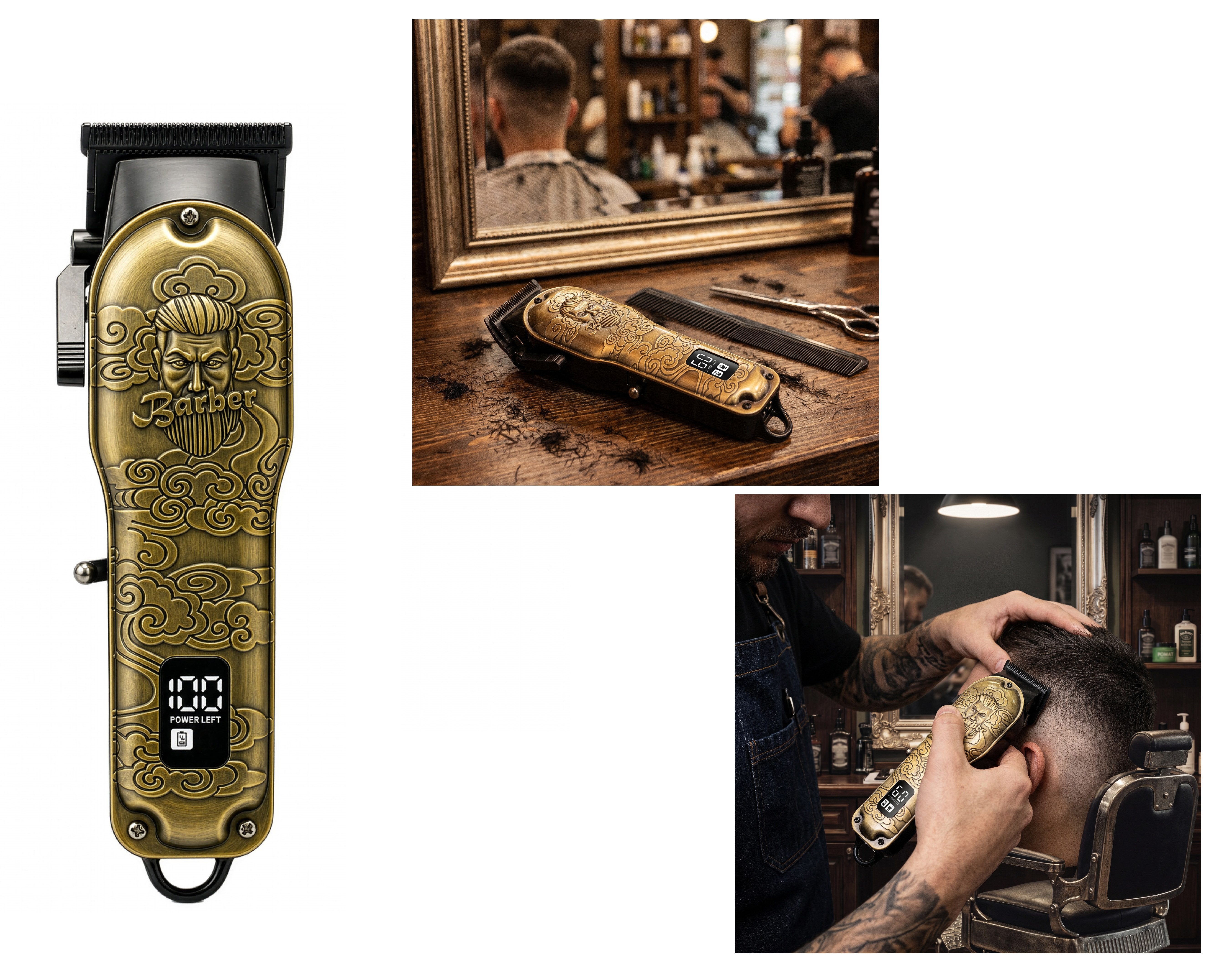 Adler Haar- und Bartschneider Adler Professioneller Haarschneider Schwarz-Gold AD 2857