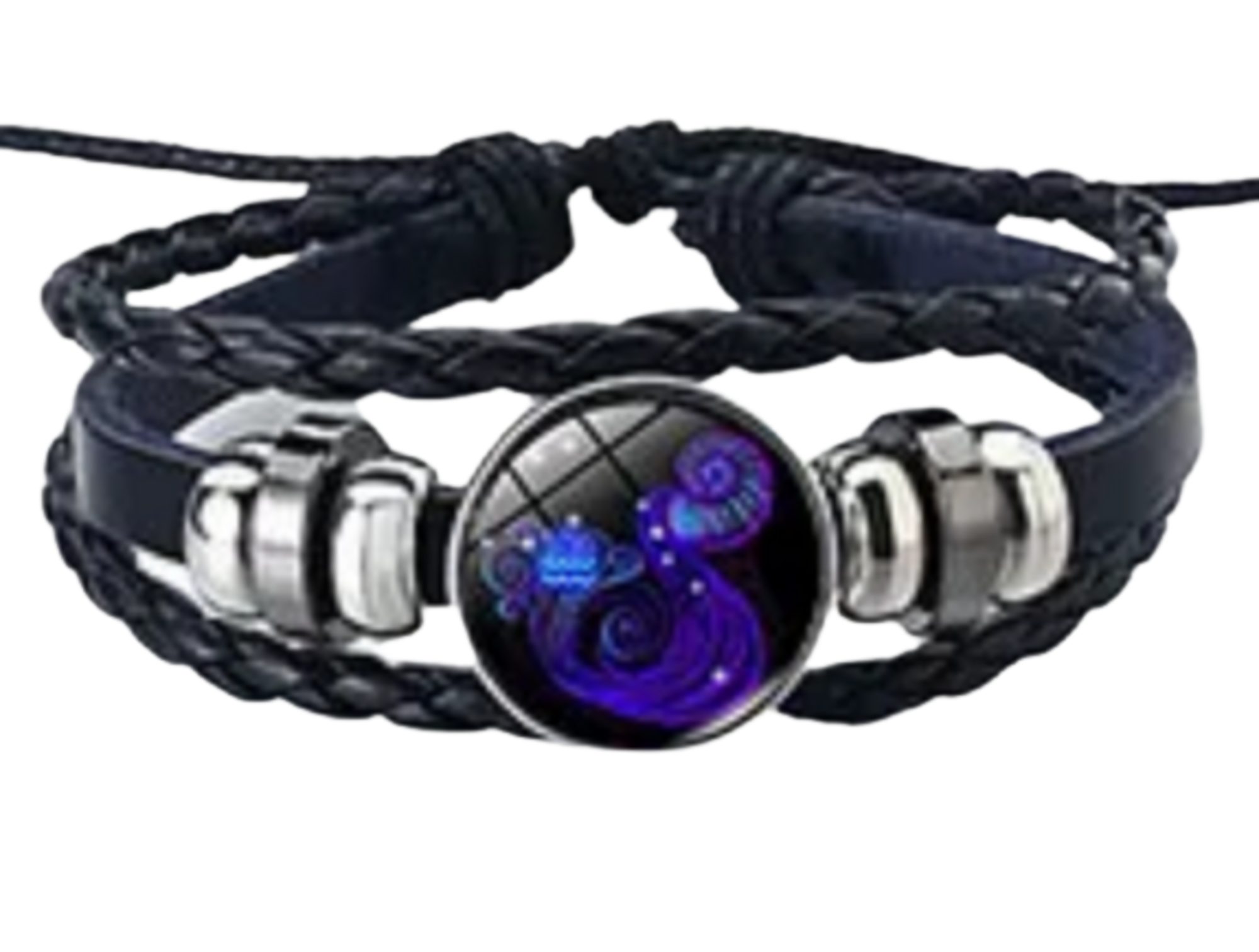 Stelby Armband mit Gravur Armband Glas im 3D Sternzeichen mit Gravur Wassermann