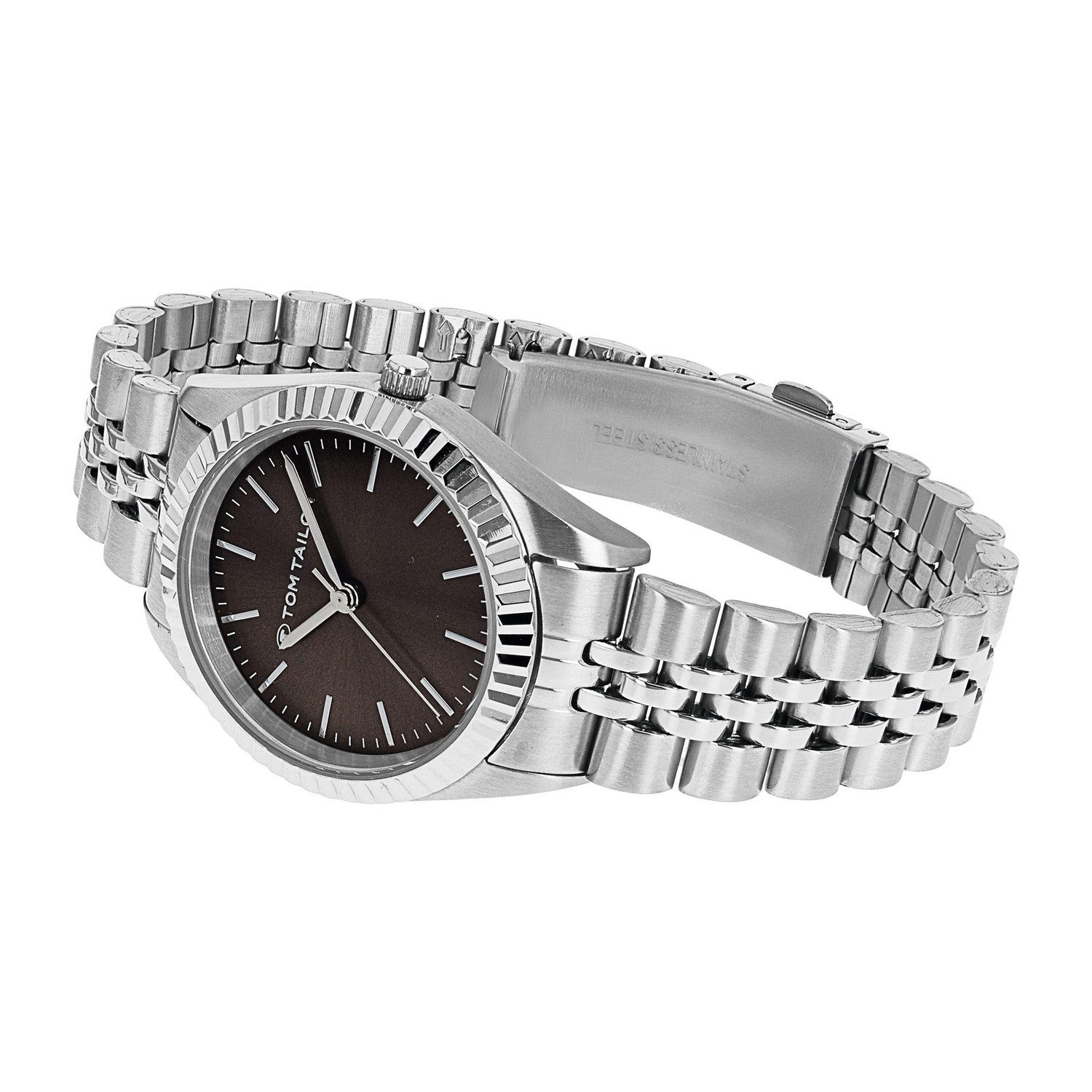 TOM TAILOR Quarzuhr 2100513, Armbanduhr, Damenuhr, Edelstahlarmband, analog