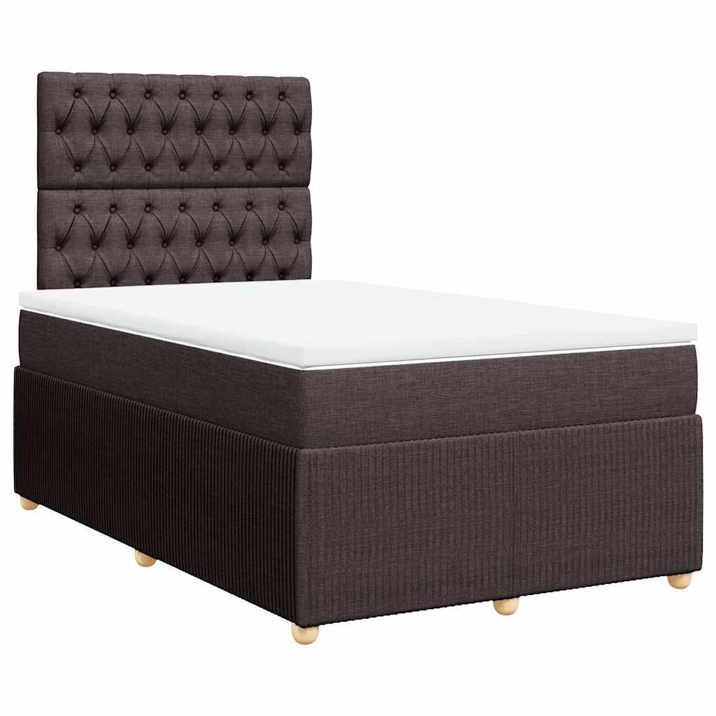 vidaXL Bett Boxspringbett mit Matratze Dunkelbraun günstig online kaufen
