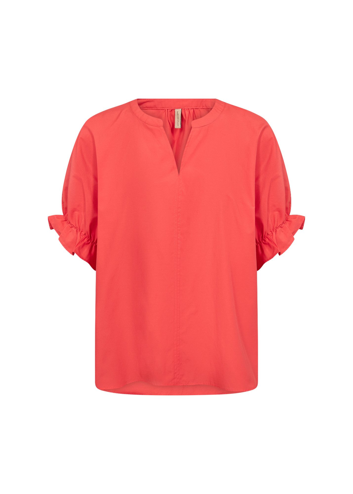 soyaconcept Langarmbluse SC-NETTI 125 - Kurzarmbluse mit Raffärmeln - Bluse Damen