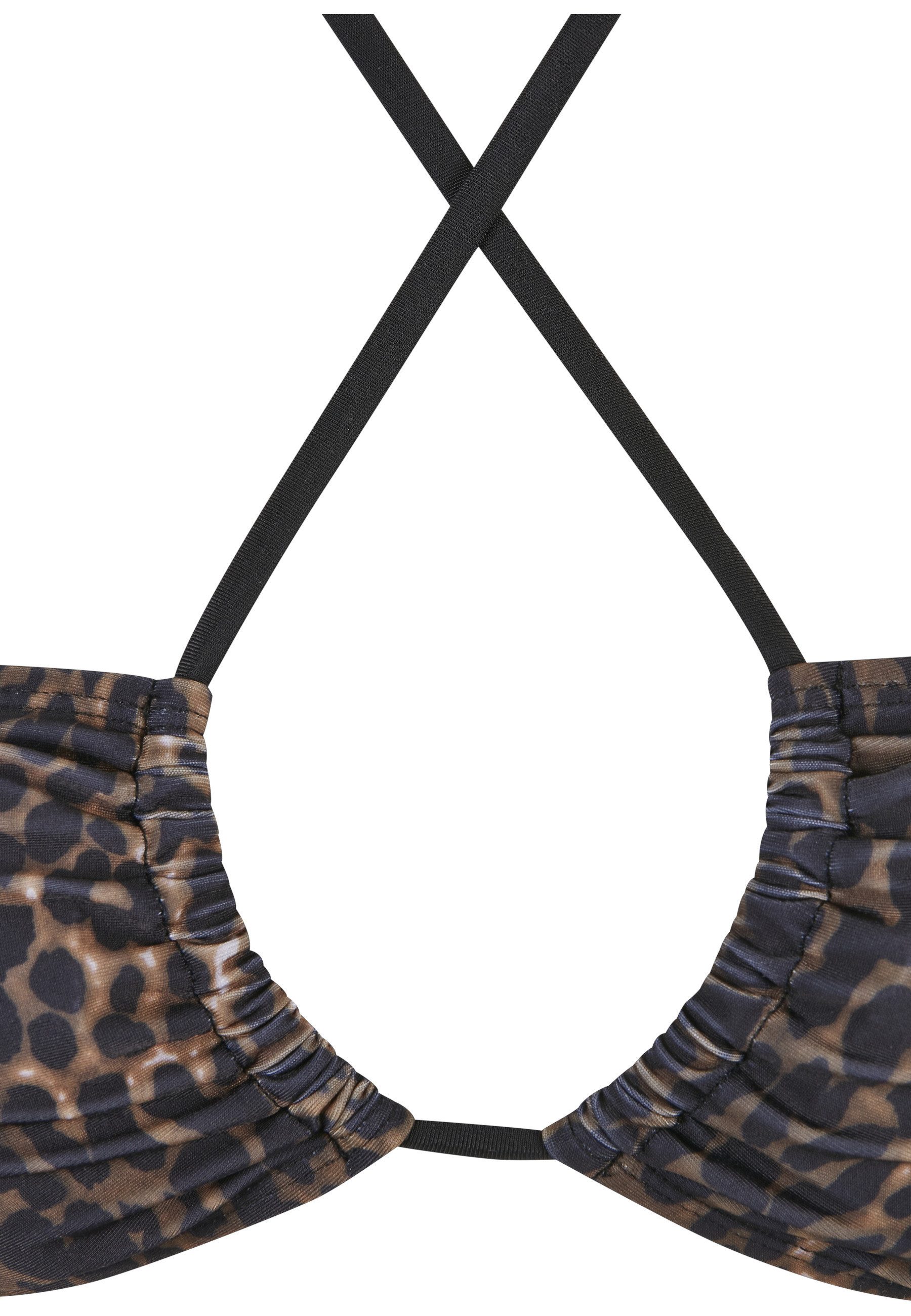 URBAN CLASSICS Bügel-Bikini Urban Classics Damen Ladies AOP Hot V Bikini