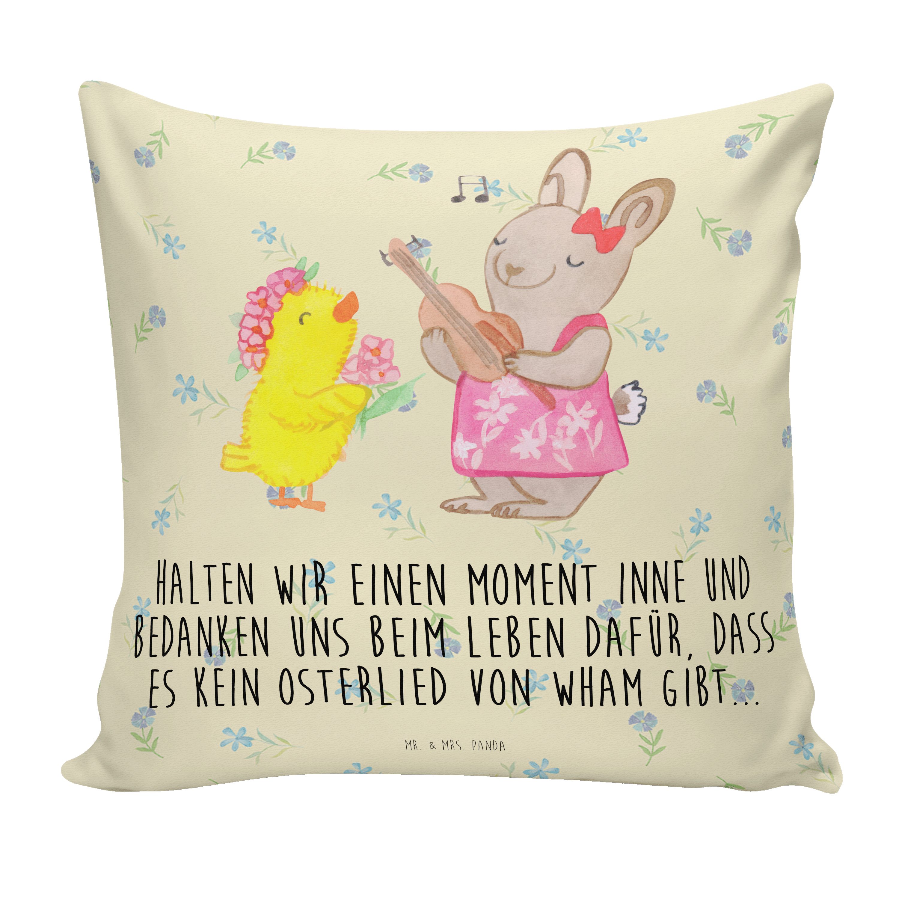 - Frühlingsgefühle Ostern - & Ostergesche Dekokissen Mrs. Panda Mr. Dekokissen, Blumig Geschenk,