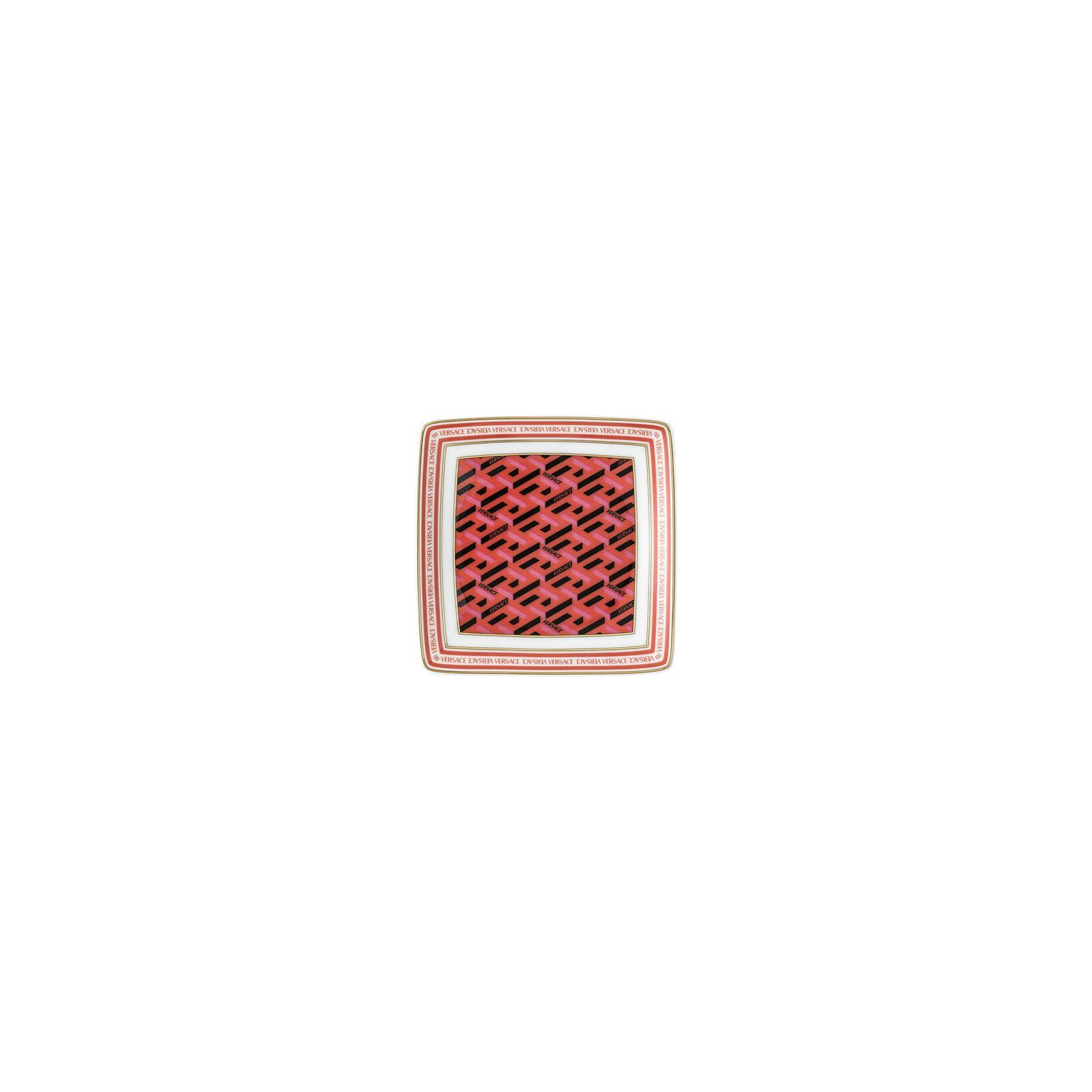 Dekoschale La Rosenthal Greca 9cm meets quadratisch Schälchen Red Versace Signature flach