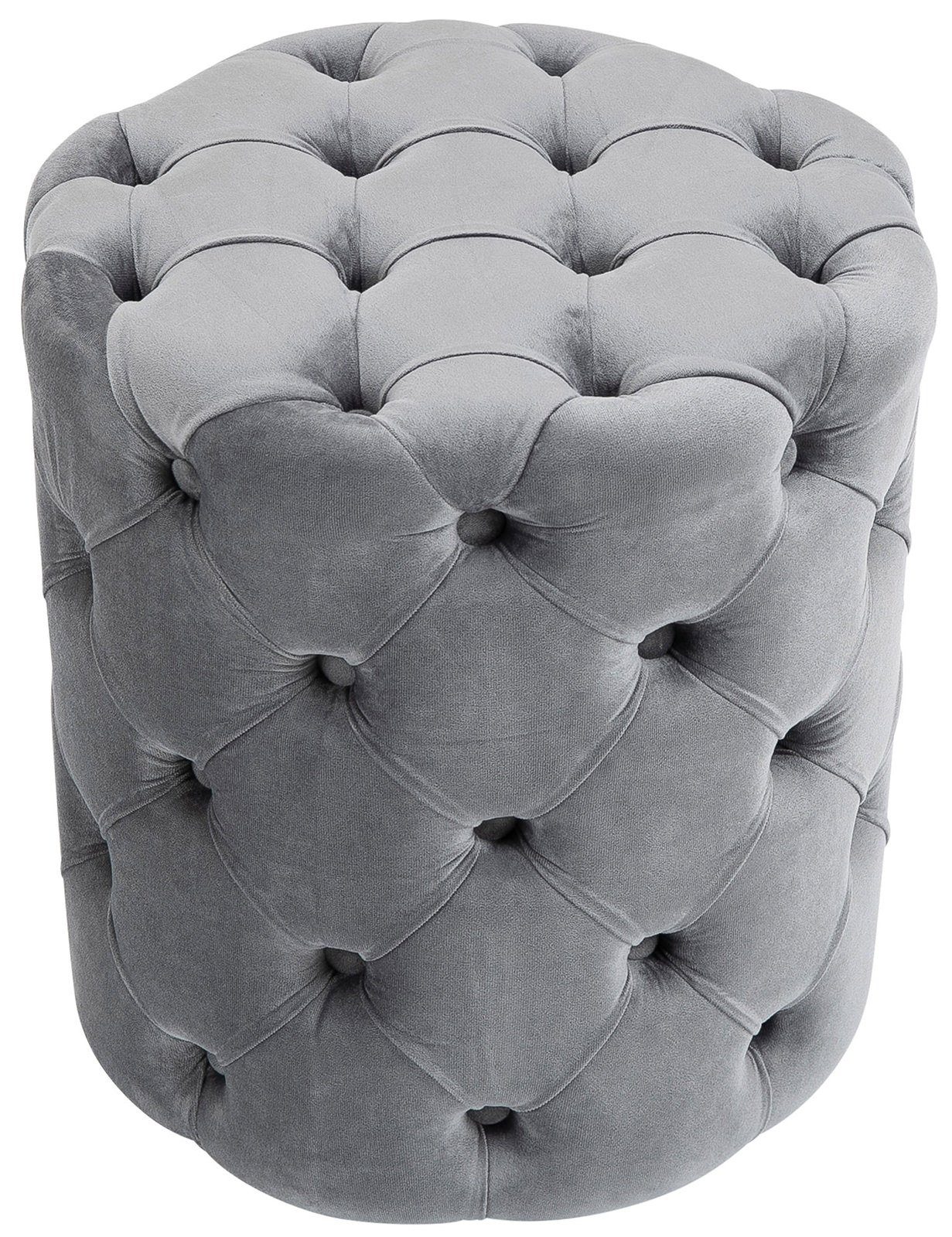 CLP Sitzhocker Drancy Samt, gepolstert mit Zierknöpfen günstig online kaufen