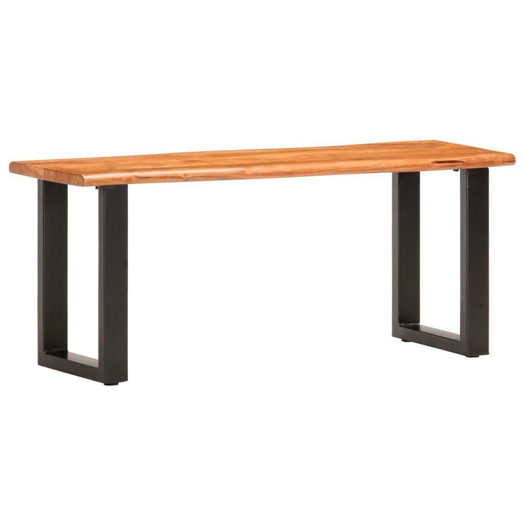 vidaXL Sitzbank Sitzbank mit Naturkanten 110 cm Akazie Massivholz und Stahl | Sitzbänke