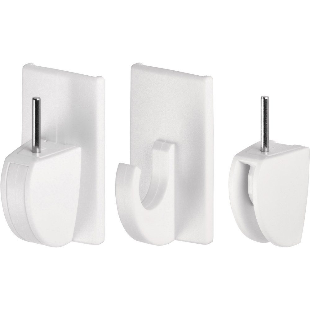 Klebehaken tesa POWERSTRIPS® Vario Gardinenhaken Weiß Inhalt: 4 St.