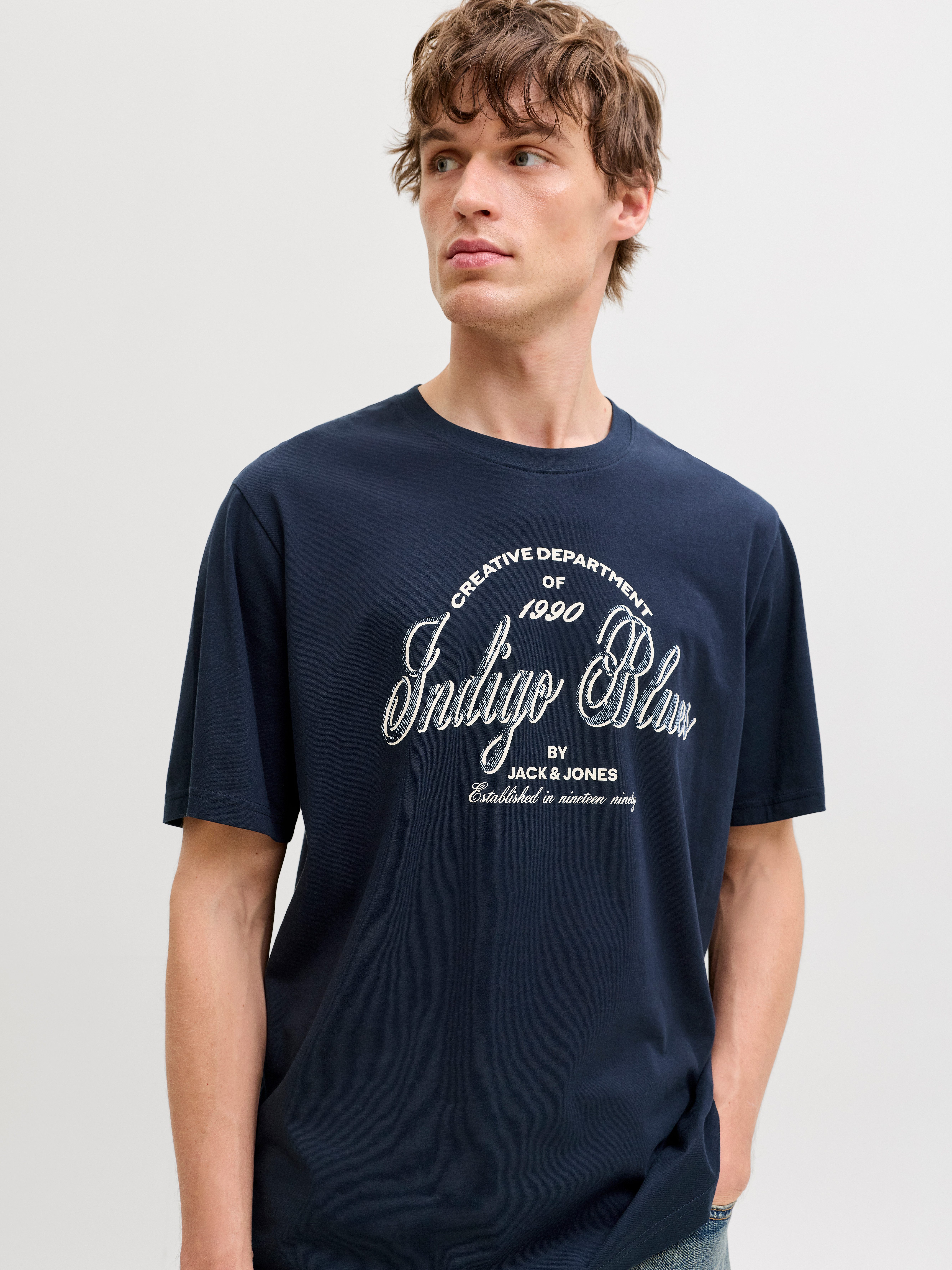 Jack & Jones Rundhalsshirt JJEDENVER GRAPHIC TEE SS O-NECK SN mit Logobrand günstig online kaufen