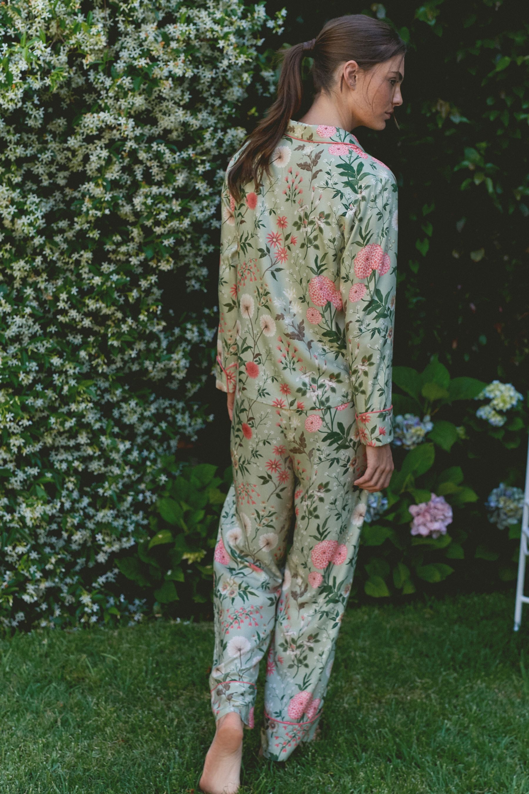 LAURA ASHLEY Pyjama Laura Ashley Viskose-Schlafanzug mit Knopfleiste (2 tlg günstig online kaufen