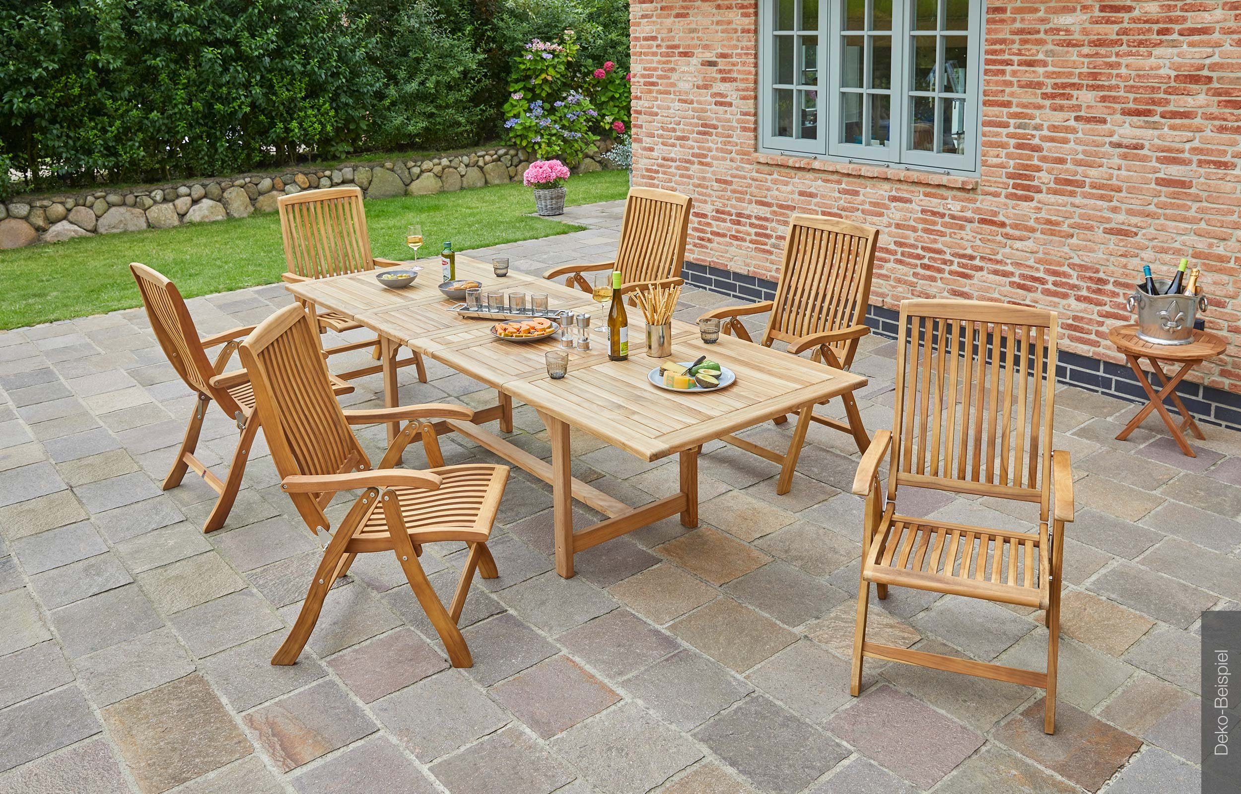 Set Hochlehner 4er LC Klappsessel LC »Birmingham« Garden Garden Teak Klappstuhl 72,5x61,5x100cm