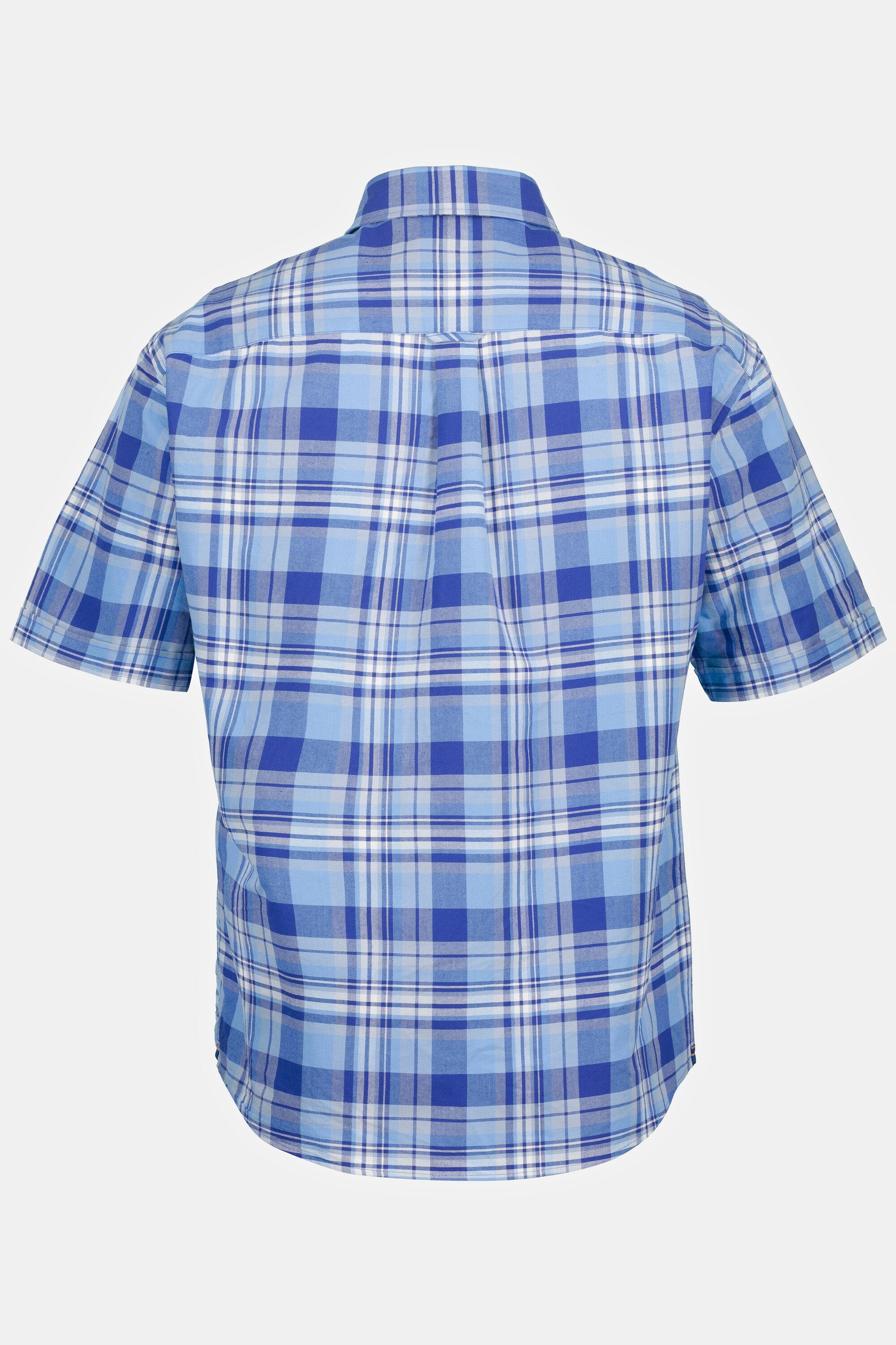 Herren Hemden STHUGE Kurzarmhemd STHUGE Karohemd Halbarm Jeans Optik Modern Fit