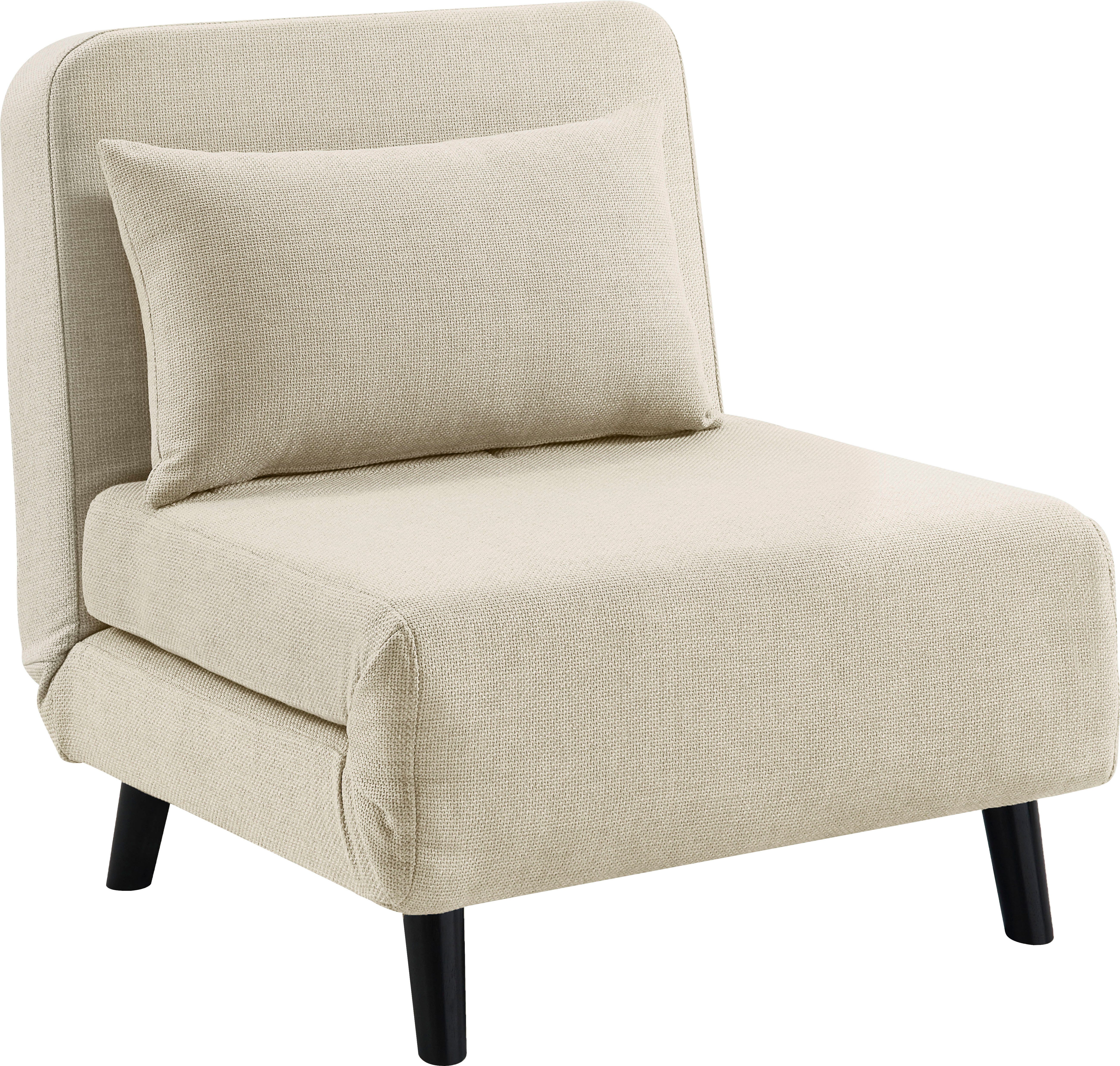 ATLANTIC home collection Sessel Robby, inkl. Bettfunktion, mehrfach verstellbar, Strukturbezug