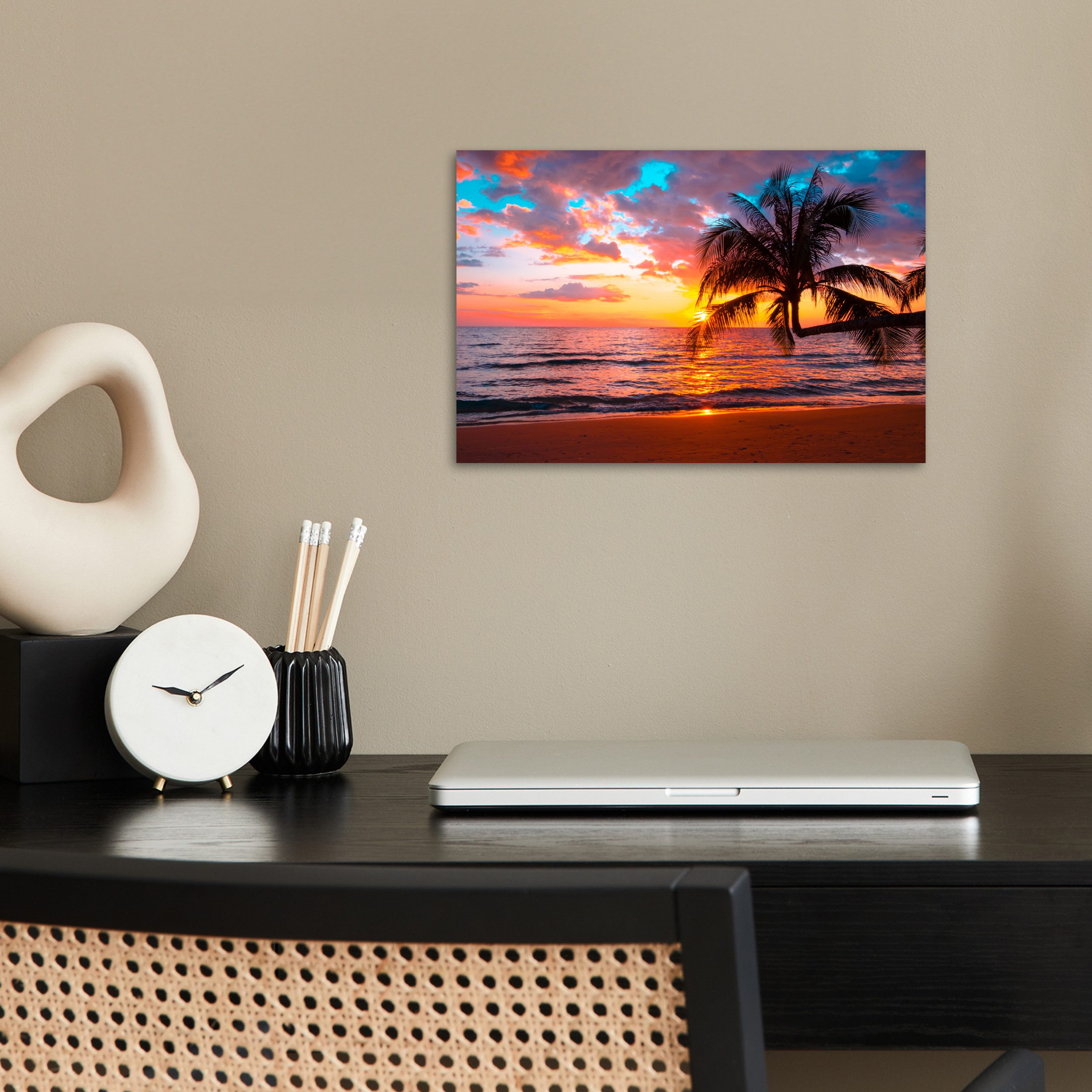 MuchoWow Poster Palme - Sonnenuntergang - günstig online kaufen