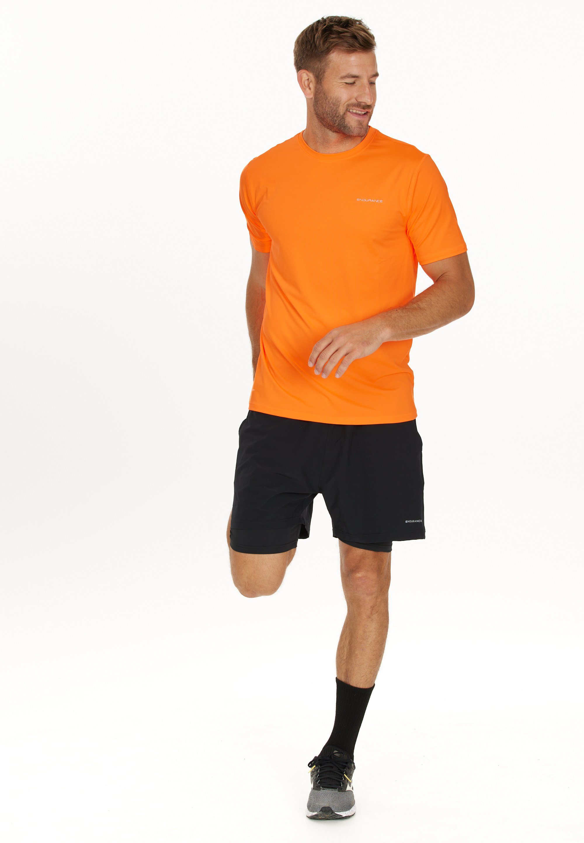 aus (1-tlg) ENDURANCE orange atmungsaktiven Kulon Funktionsstretch Funktionsshirt