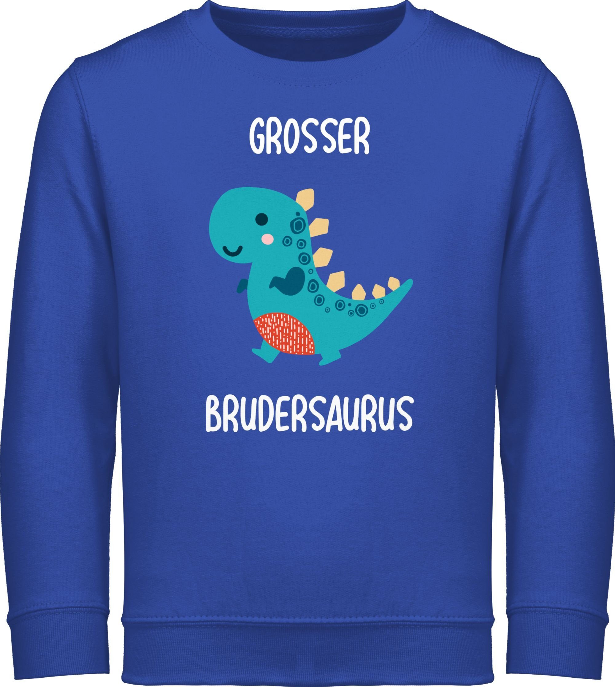 Shirtracer Bruder Großer 1 Brudersaurus Royalblau Sweatshirt Großer