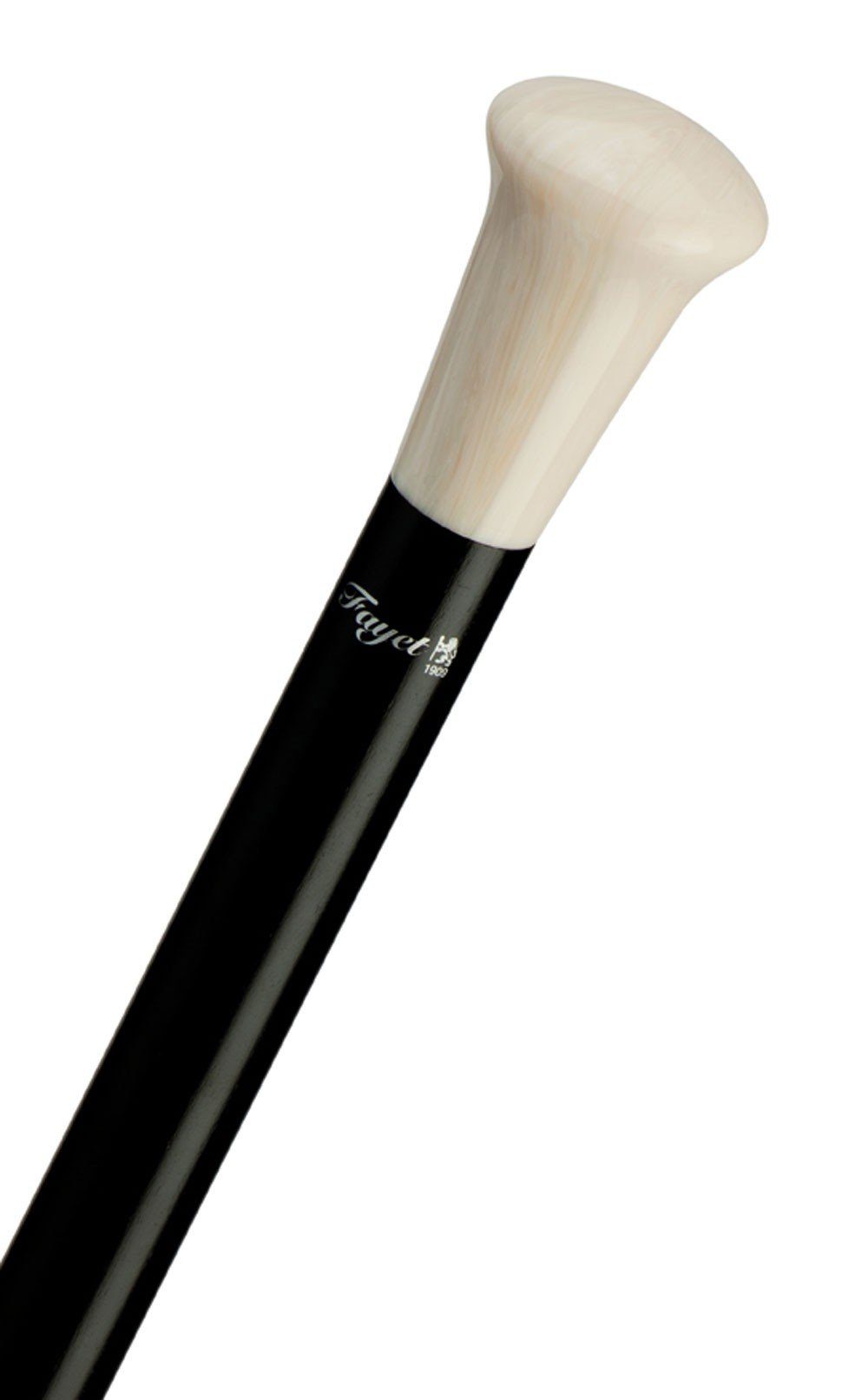 Stockshop Frackstock Knaufstock CAPE TOWN,Knaufgriff imit. Elfenbein,Stock Hartholz schwarz