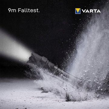 VARTA Taschenlampe Indestructible F30 Pro 6 Watt LED, wasser- und staubdicht, stoßabsorbierend, eloxiertes Aluminium Gehäuse