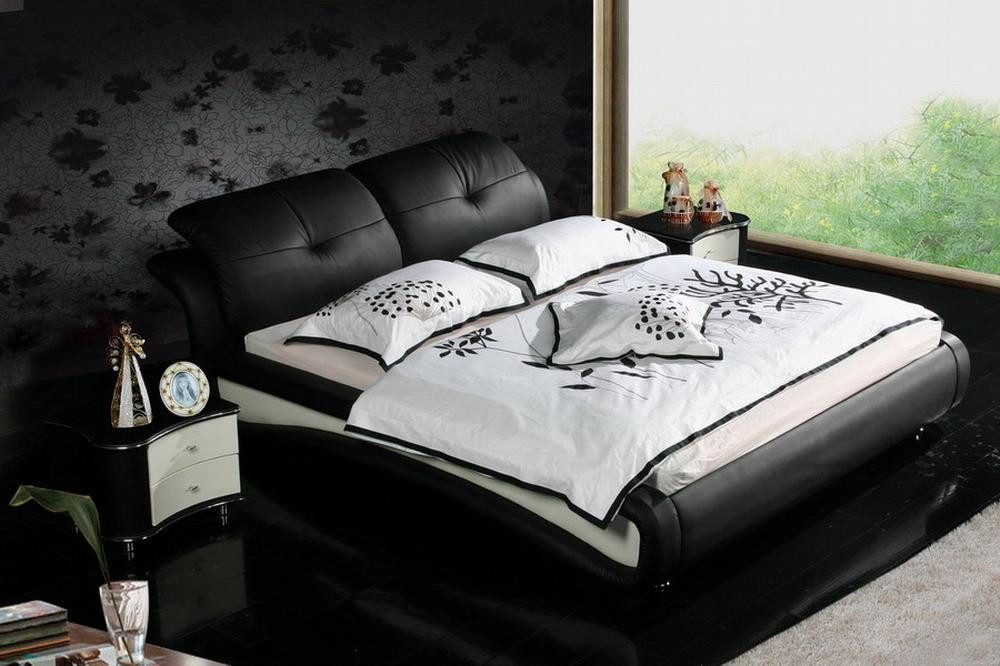 JVmoebel Polsterbett Modernes Polsterbett aus Leder mit elegantem Design (Bett Modell " 1206), Made in Europa