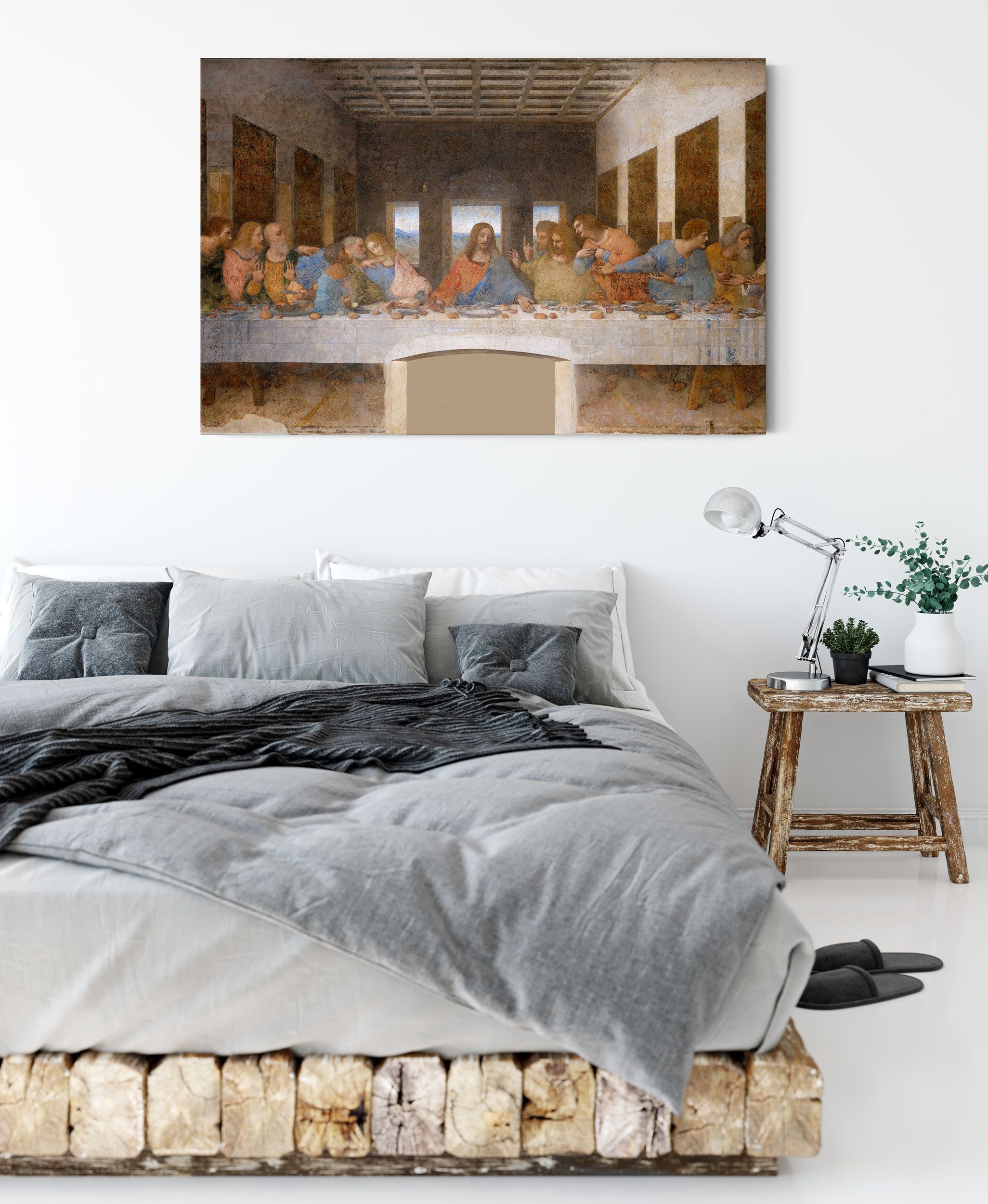 Pixxprint Leinwandbild Leonardo da Vinci - Das letzte Abendmahl, Leonardo da Vinci - Das letzte Abendmahl (1 St), Leinwandbild fertig bespannt, inkl. Zackenaufh – Bild 3 von 5