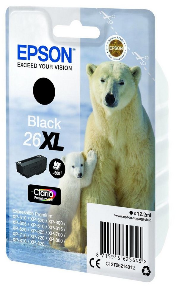 Thumbnail - Epson Epson 26XL Eisbär Druckerpatrone schwarz Tintenpatrone