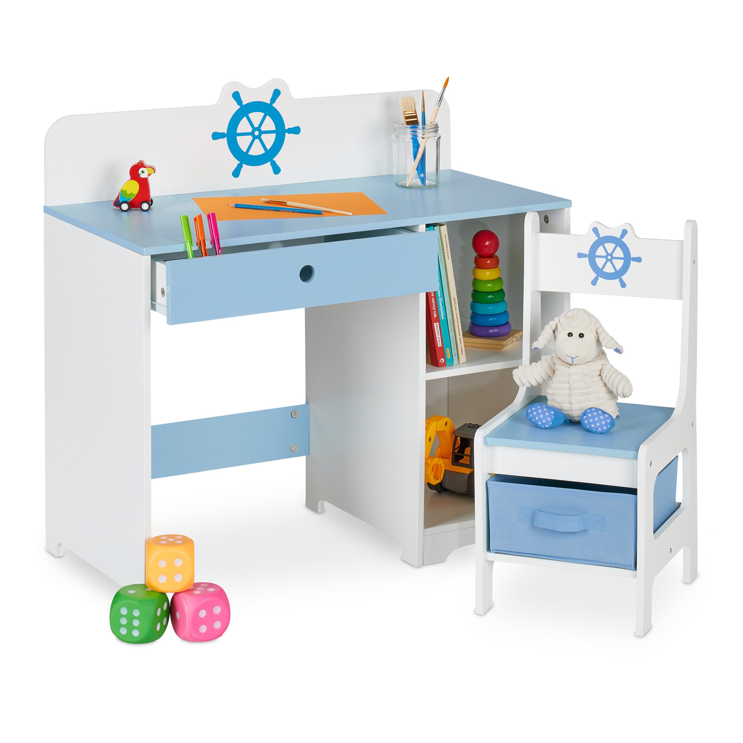 relaxdays Kinderschreibtisch Kinder Schreibtisch und Stuhl günstig online kaufen